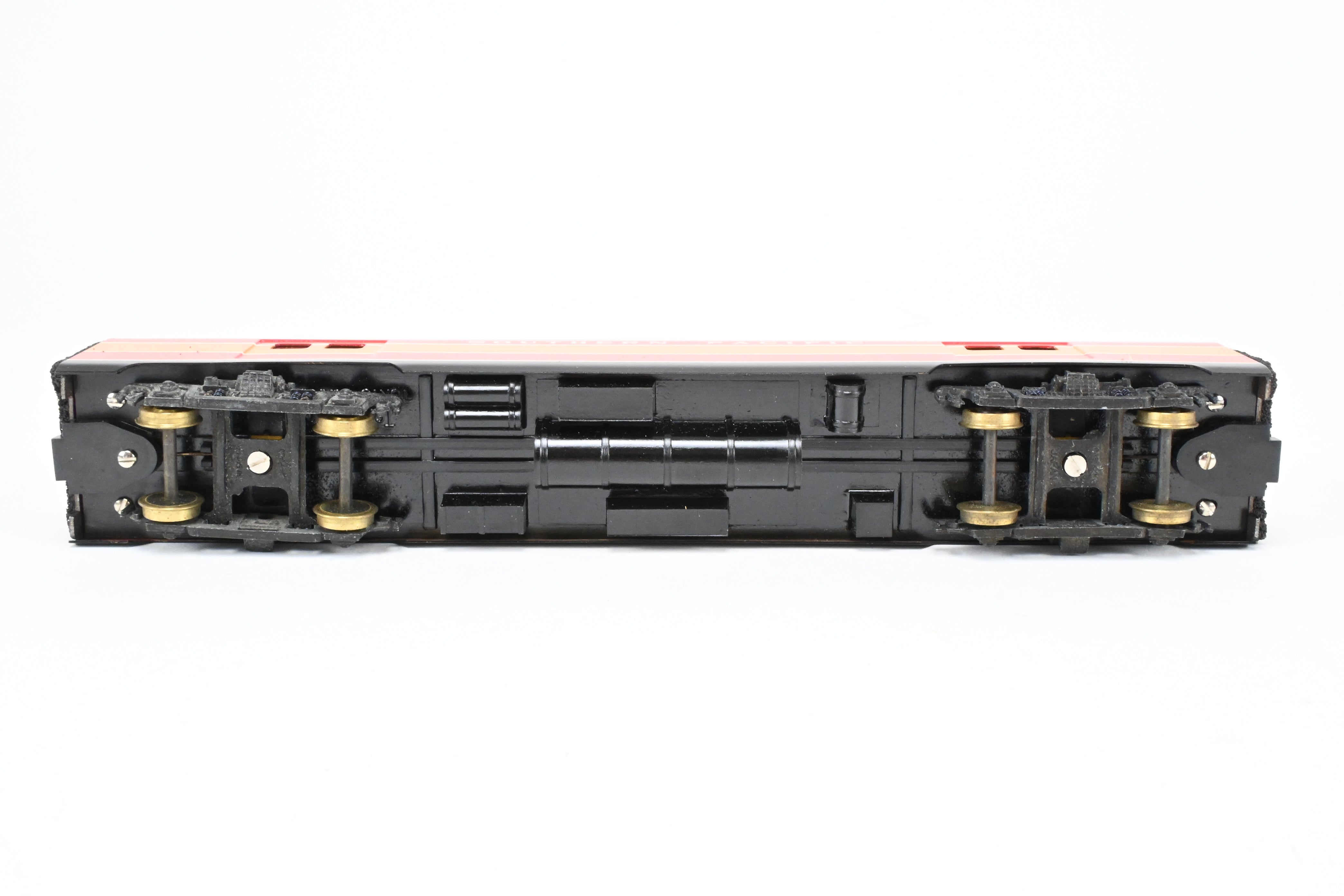 HO Scale Brass PFM Model Train - Tenshodo SP Brand Southern Pacific Baggage Flush Side Factory Painted Daylight Shorty Cars