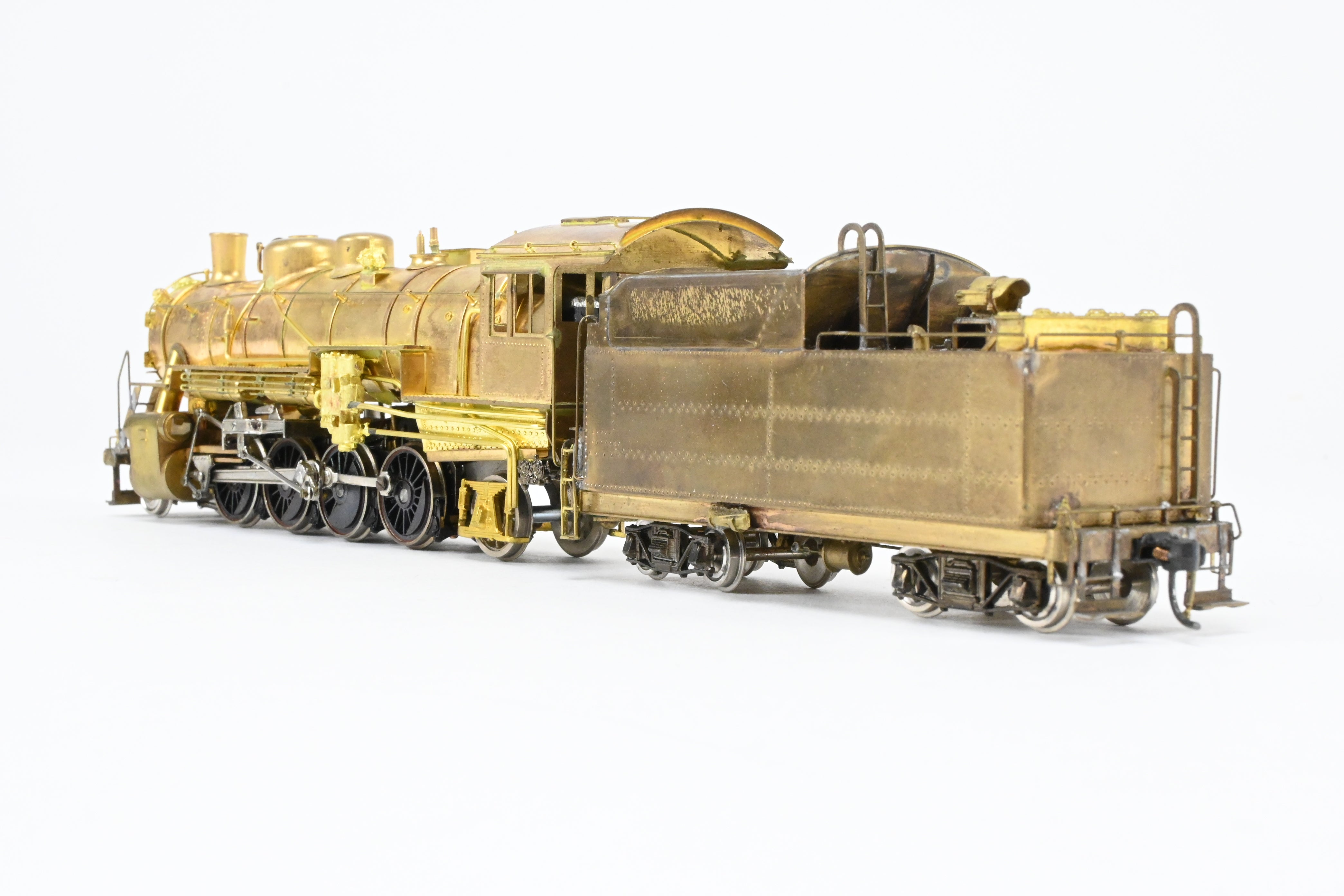 HO Scale Brass LMB Models CB&Q - Burlington Route 2-8-2 O-1A Mikado Steam Locomotive with Custom Tender Crafted by Joe G Collias