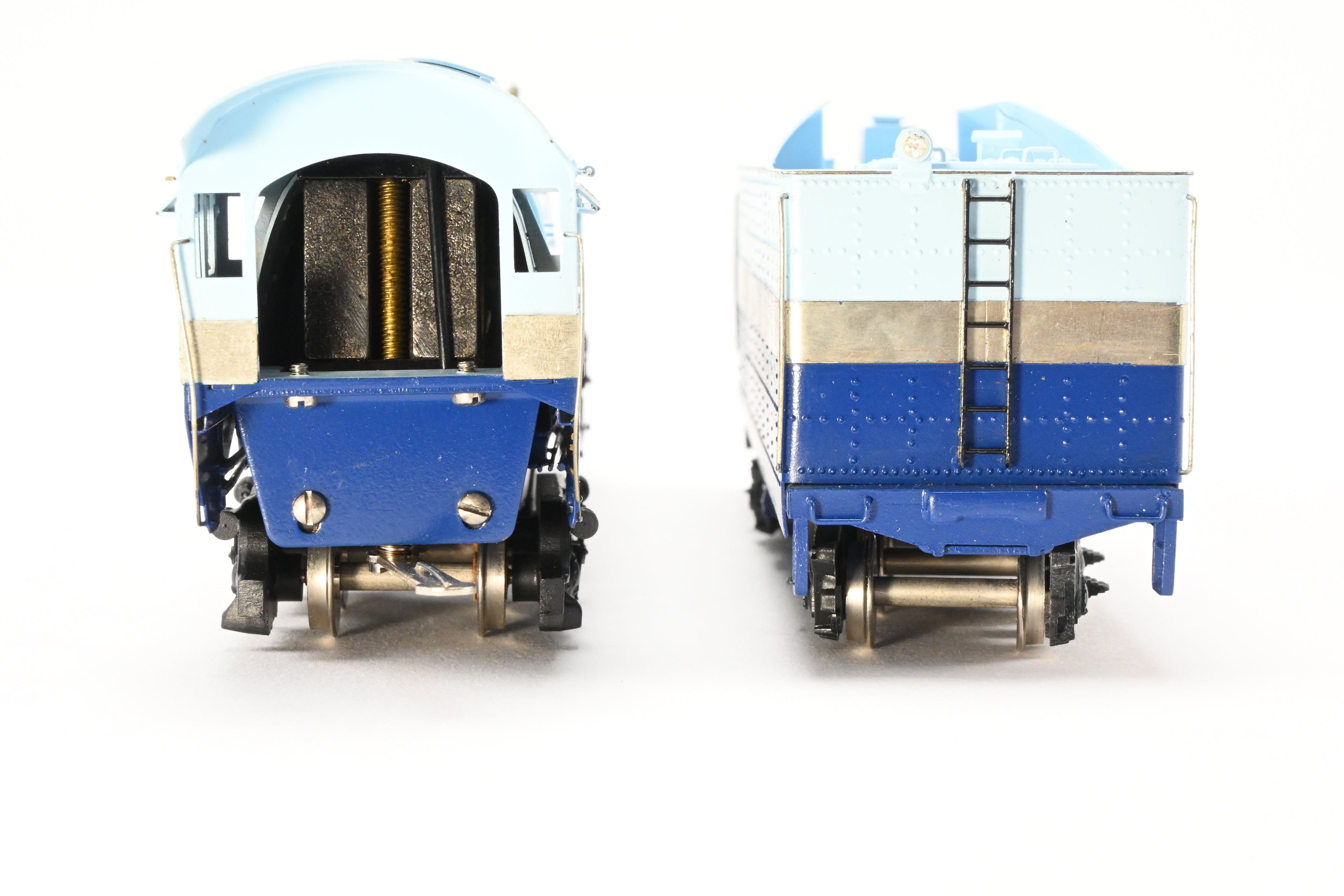 HO Scale Brass Model Train - Tenshodo ATSF Santa Fe 4-6-4 Steam Locomotive No. 3460 The Blue Goose Hudson - 1971 Run with Minor Foam Damage