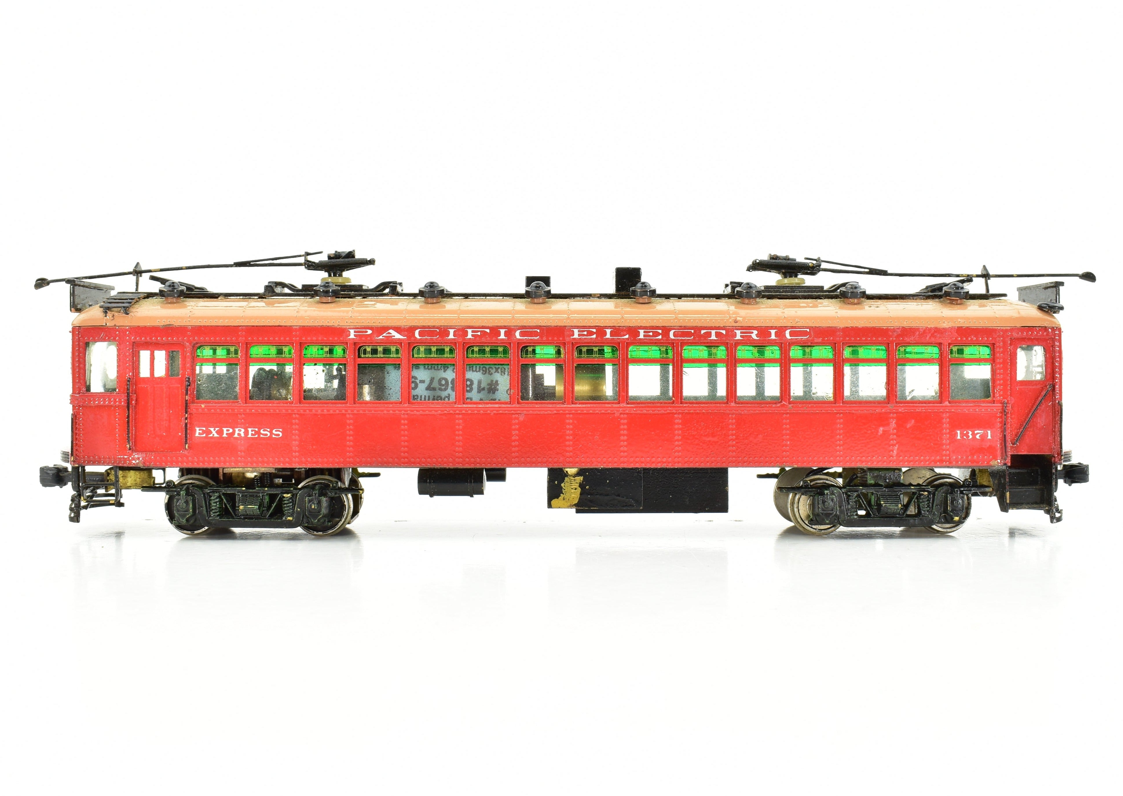 HO Brass Suydam Pacific Electric Portland Combine with Painted Can Motor - Sold As Is