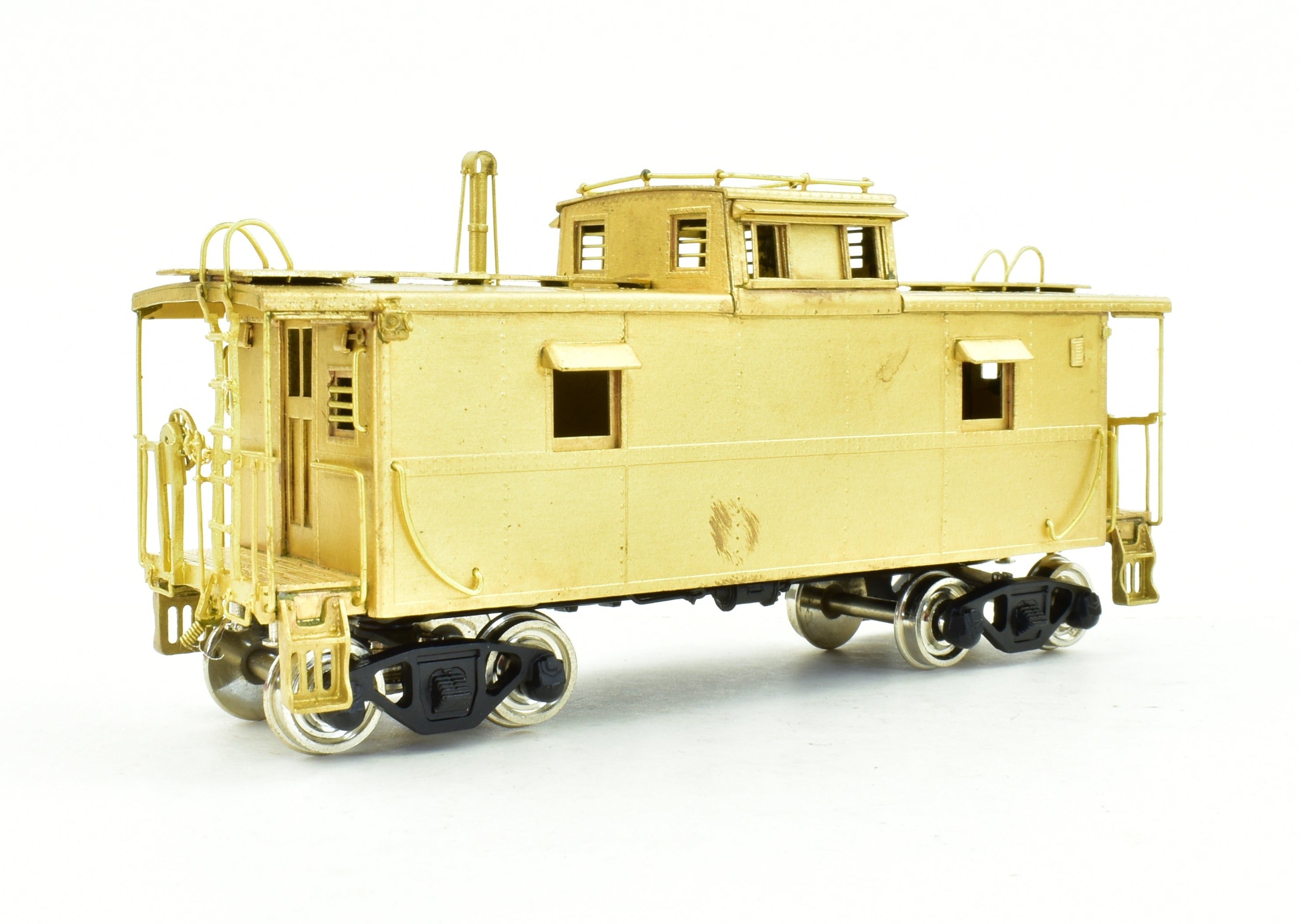 High - Quality HO Brass Nickel - Plated Chesapeake & Ohio Steel Caboose Model