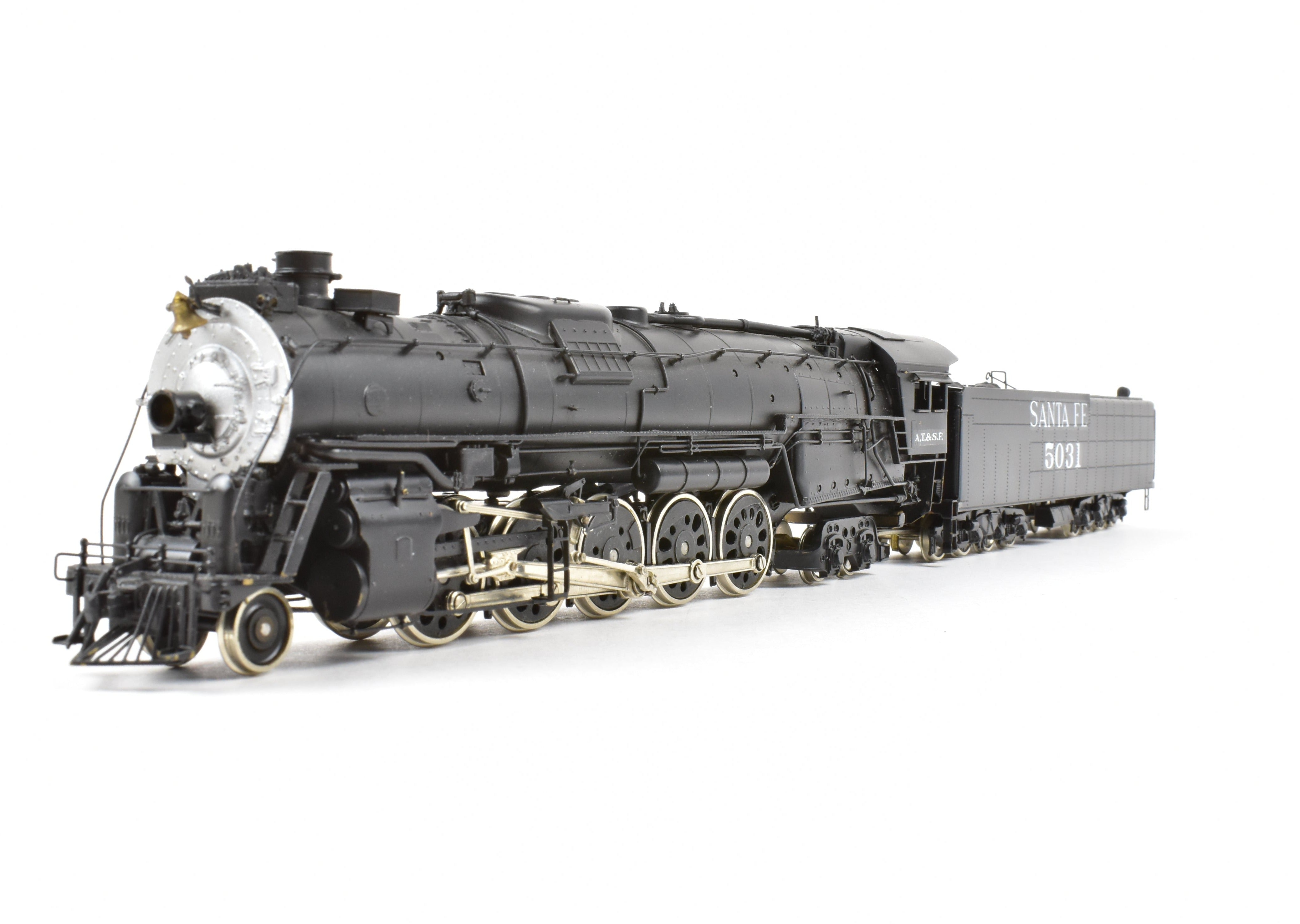 Custom Painted HO Brass PFM - United ATSF - Santa Fe 2-10-4 Locomotive #5031