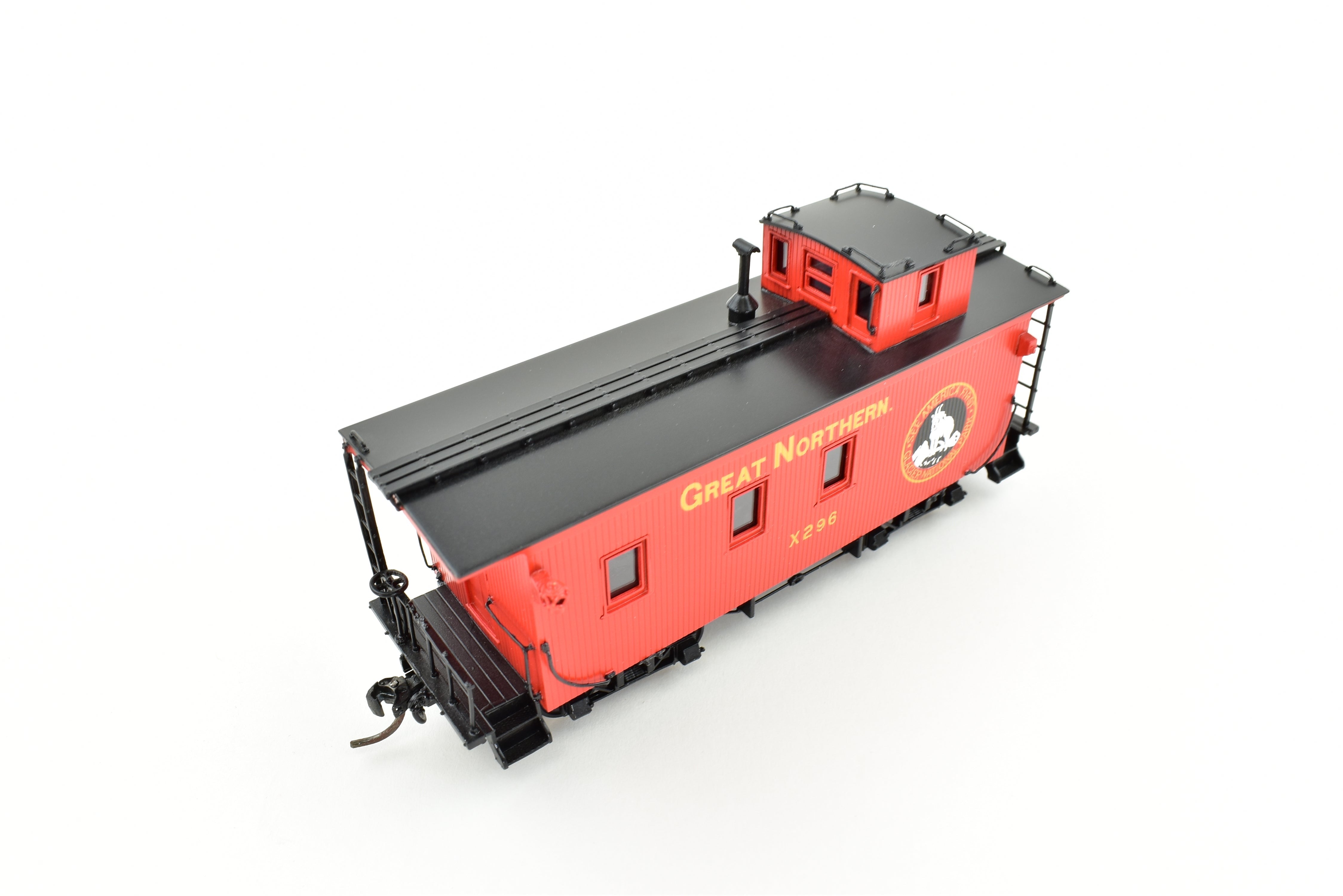 HO Scale Brass Model Train NBL - North Bank Line GN - Great Northern 25 - Foot Truss Rod Caboose FP Number X296