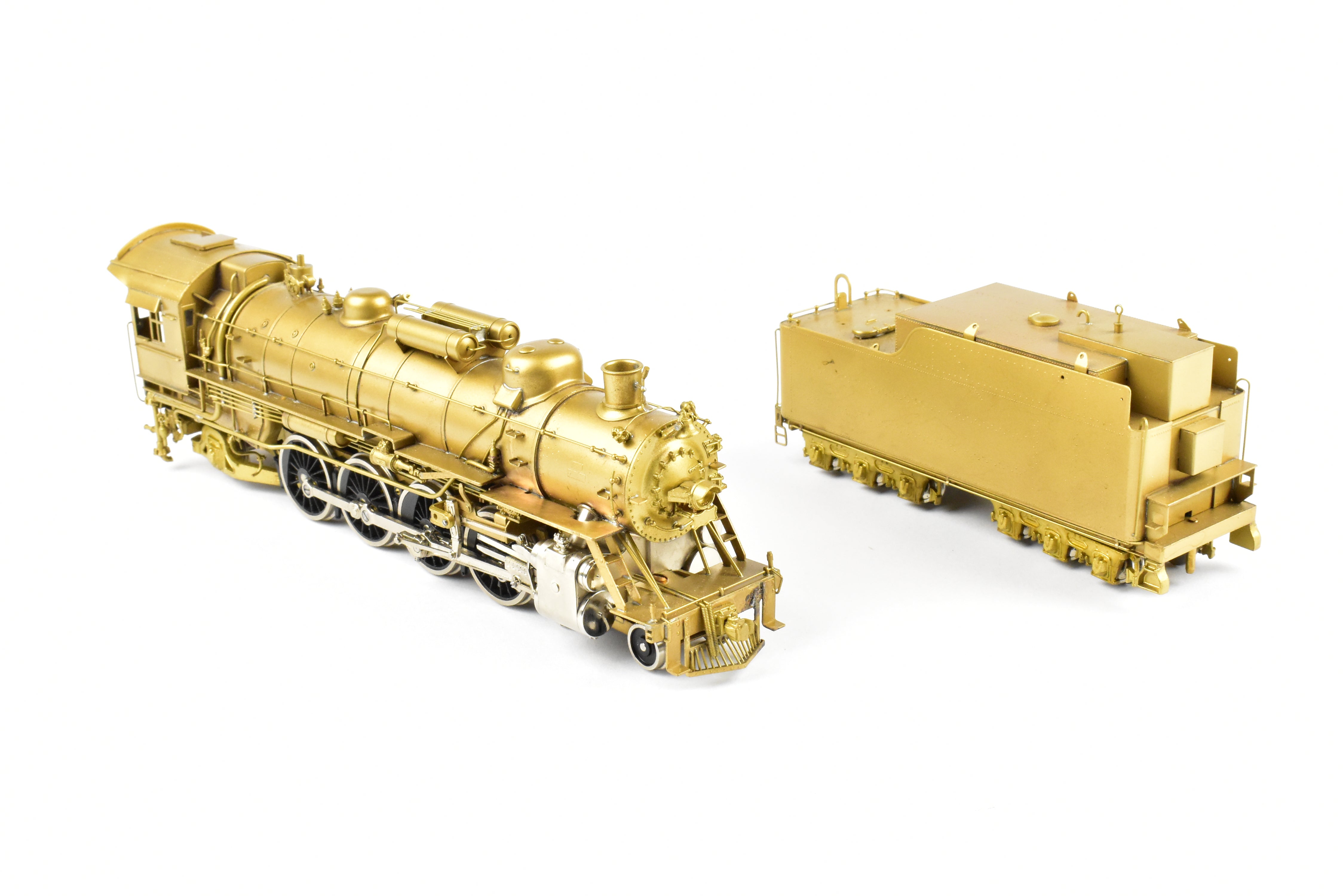 HO Scale Brass Toby PFM Frisco 4-8-2 Mountain Locomotive with Plated Cylinders