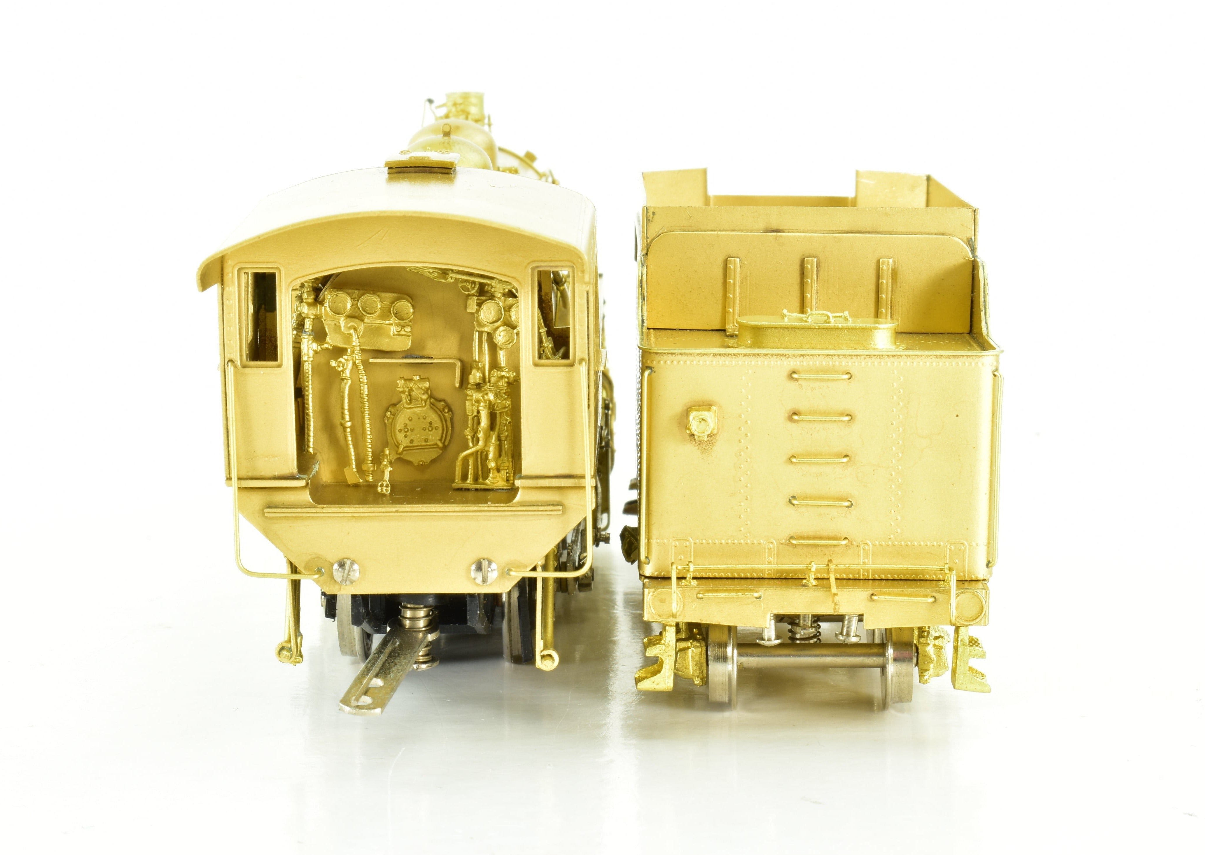HO Scale Brass Nickel - Plated NPP (Nickel Plate Products) New York Ontario & Western Class W - 2 2 - 8 - 0 Locomotive with Side - Mounted Air Pumps Model