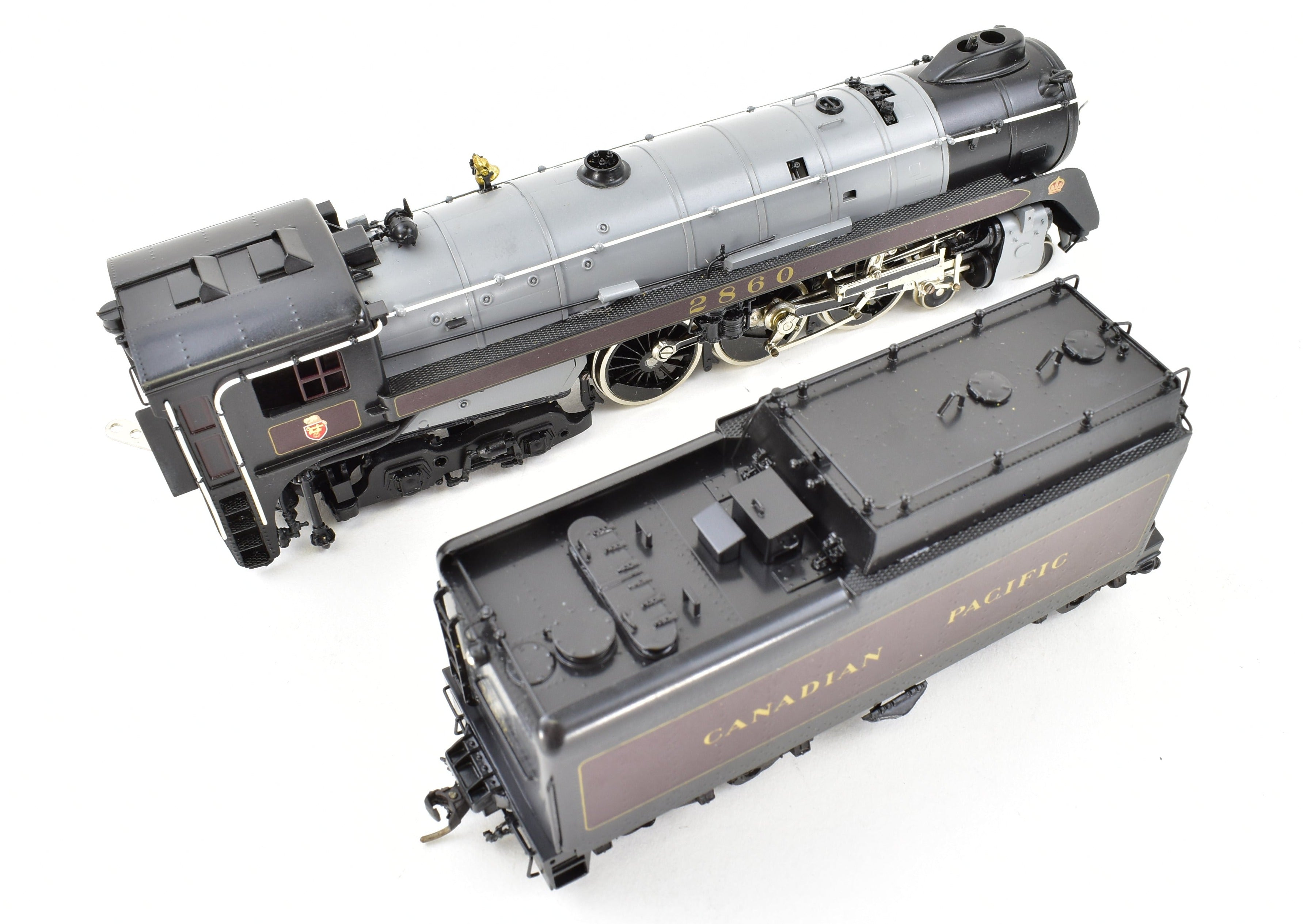 High - Quality HO Scale Brass PFM - Tenshodo Canadian Pacific Railway 4 - 6 - 4 Class H - 1e #2860 Royal Hudson Model Locomotive for Railway Enthusiasts