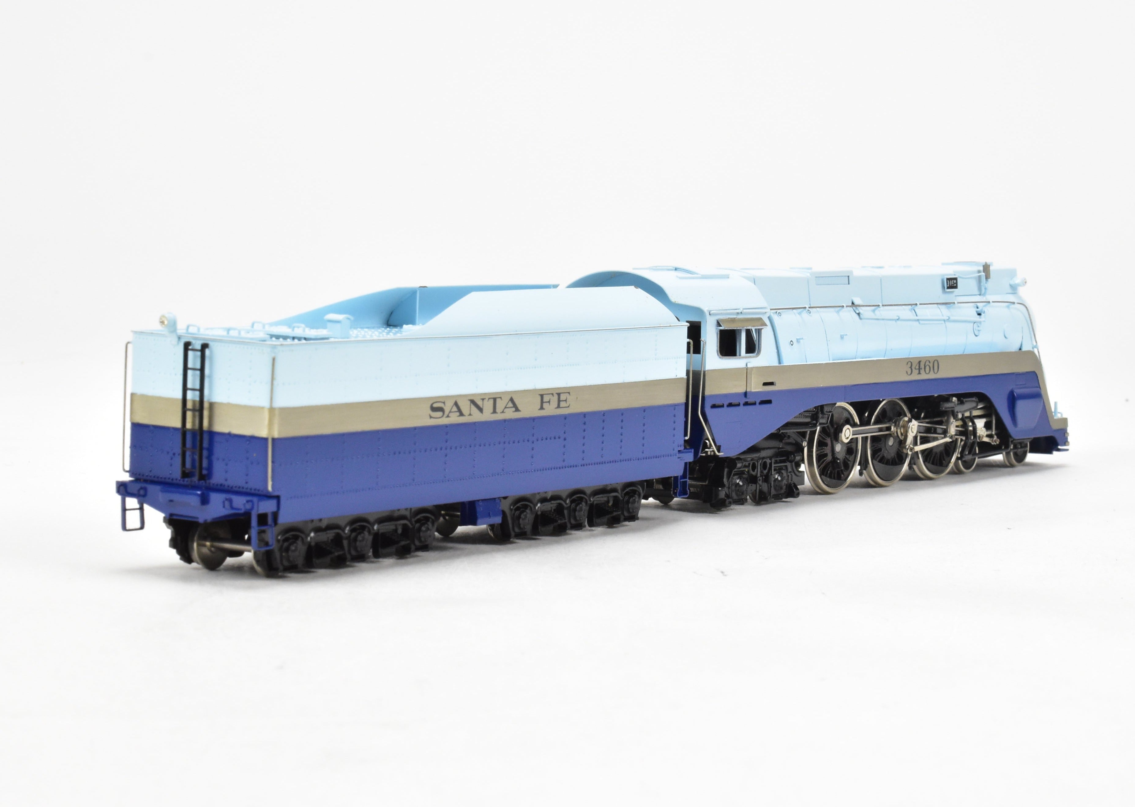 1974 HO Brass Tenshodo ATSF Santa Fe 4-6-4 No. 3460 Blue Goose Hudson Model