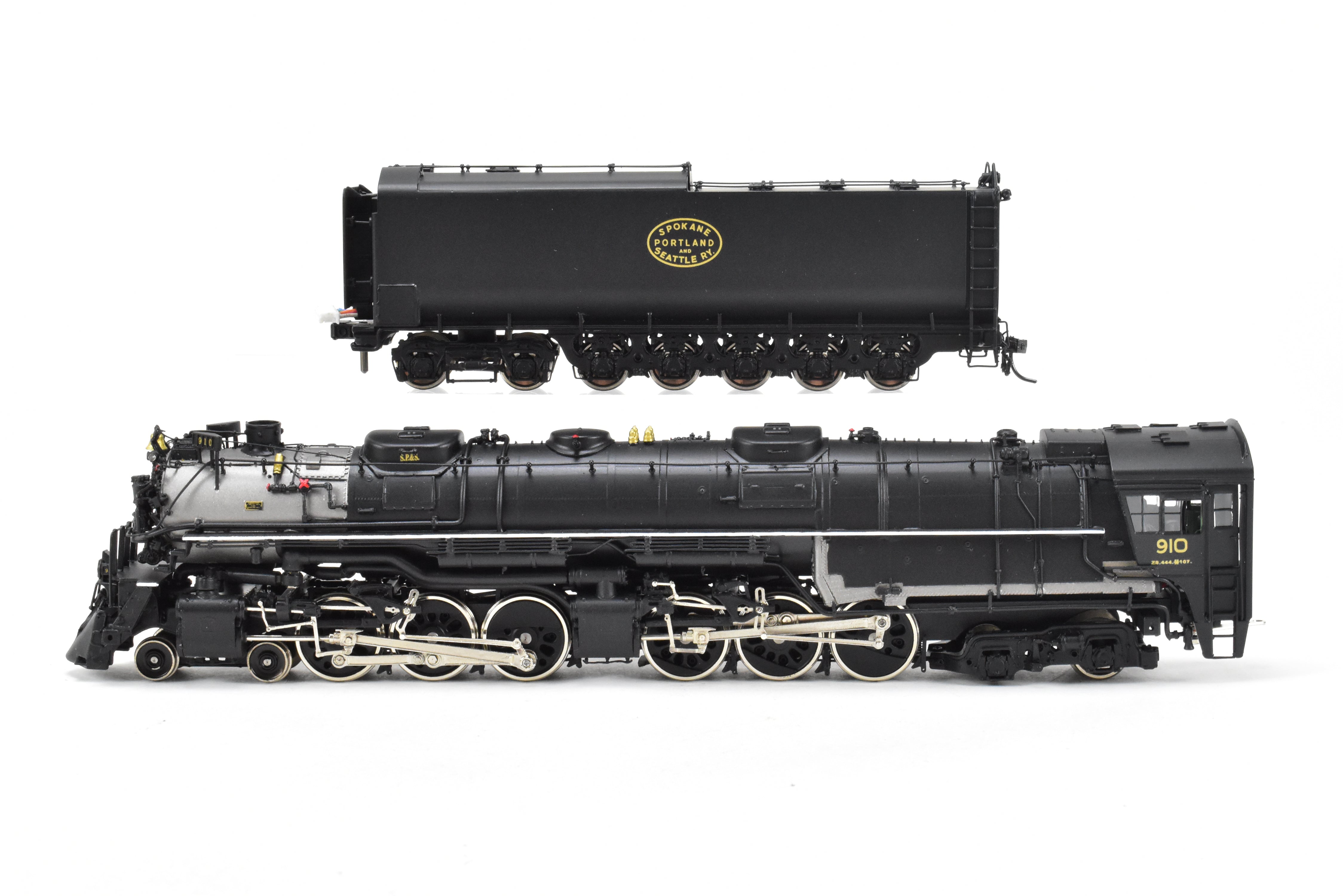 HO Scale Brass Model Train - Sunset Models SP&S (Spokane, Portland & Seattle) Z - 8 4 - 6 - 6 - 4 Challenger FP No. 910 with QSI DCC and Sound Function