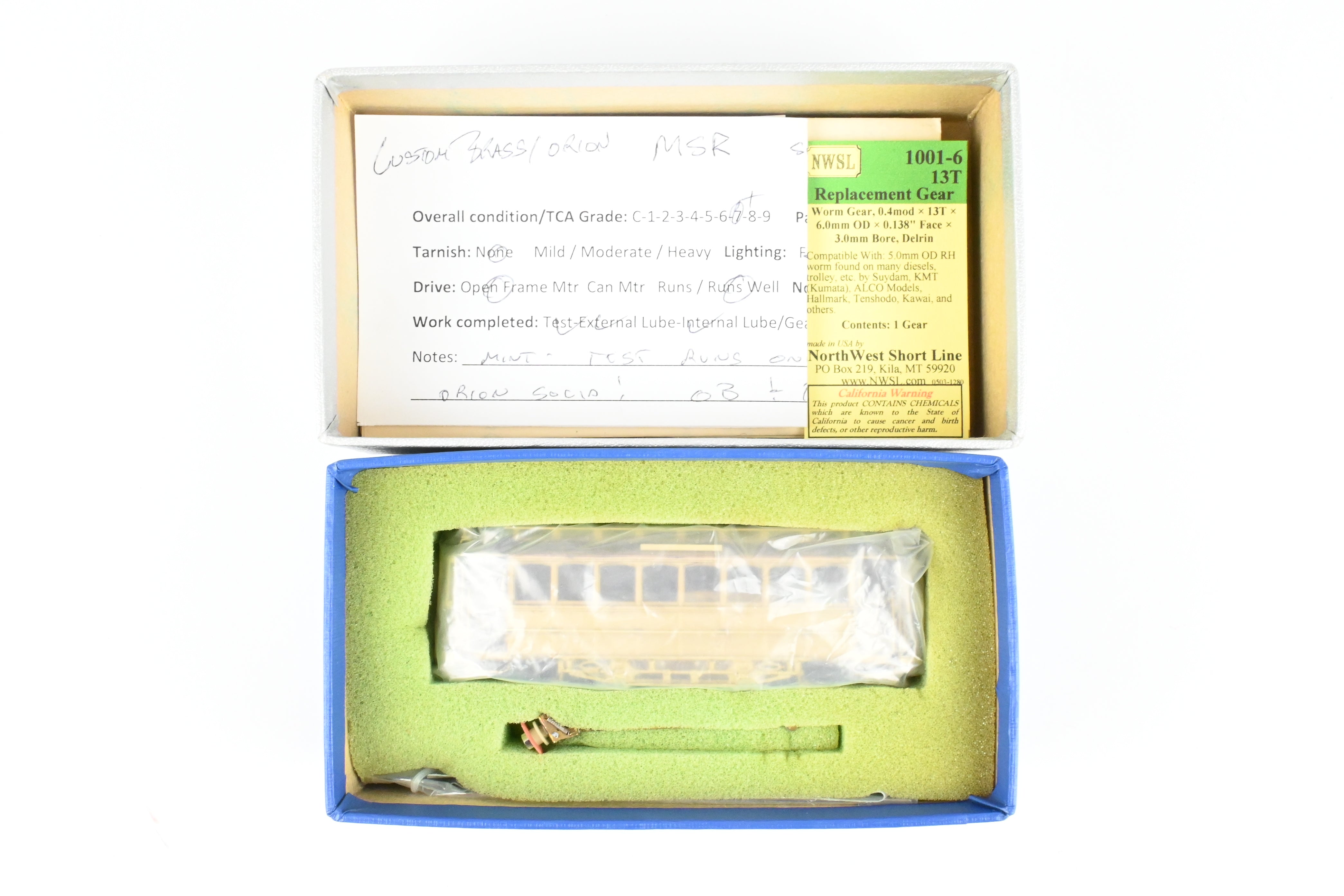 HO Scale Custom Brass Metropolitan Street Railway Single Truck Short Closed Trolley