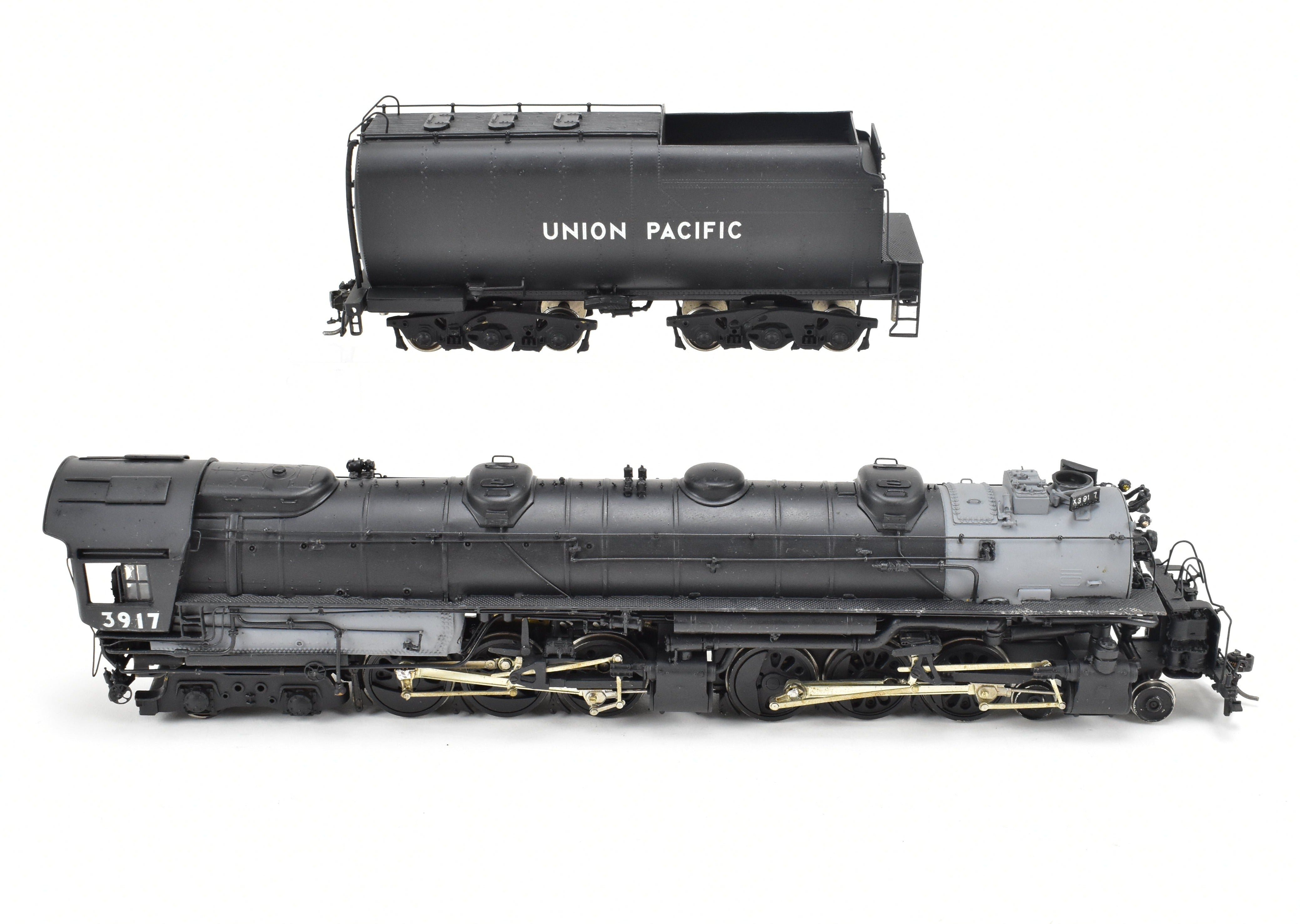 HO Scale Brass Model Train Key Imports UP - Union Pacific 3900 Class 4-6-6-4 Challenger Early Coal Version Locomotive with Custom Paint and Number CP #3917