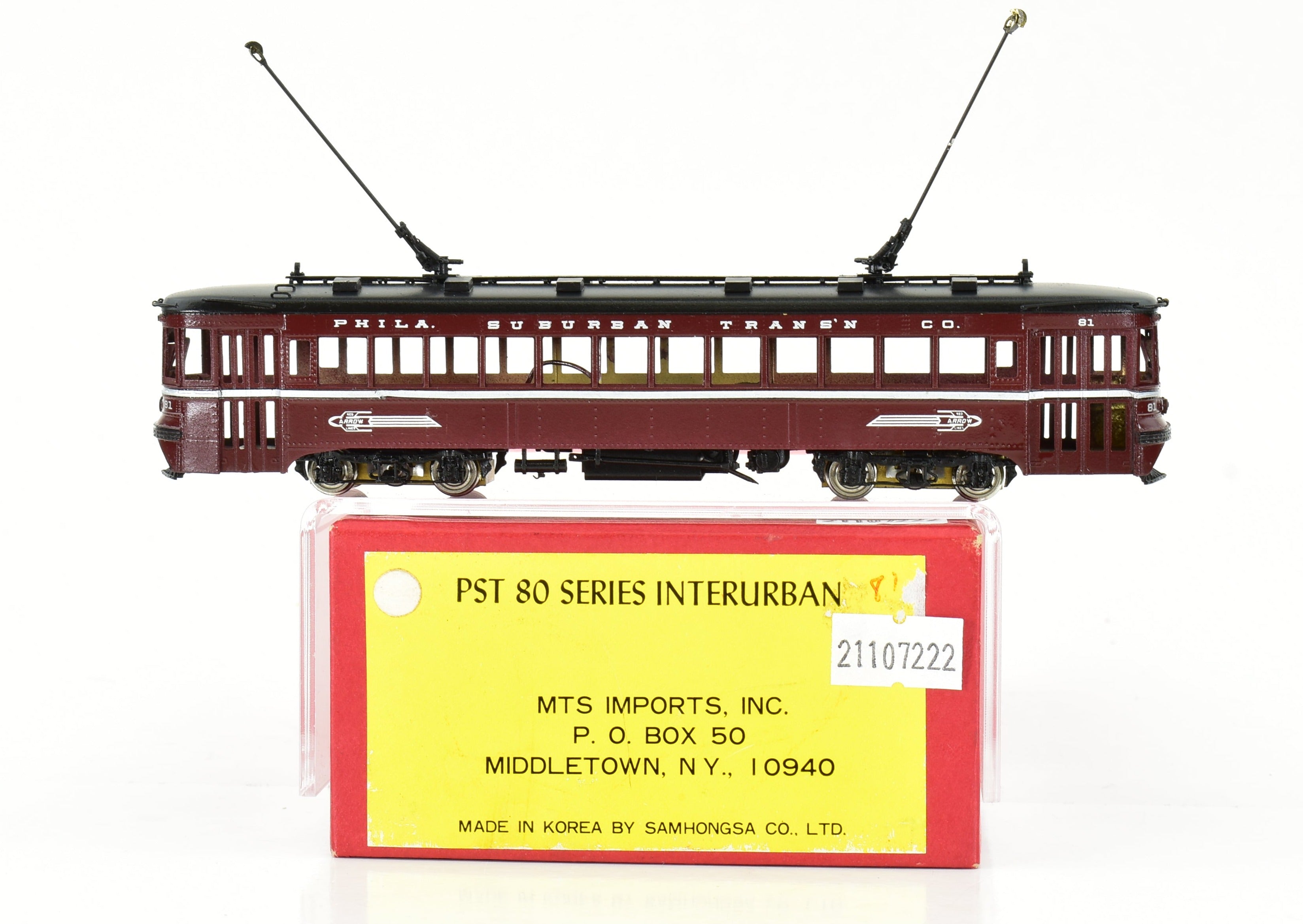 HO Brass MTS Imports 80 Series Philadelphia Suburban Transportation Powered Interurban CP