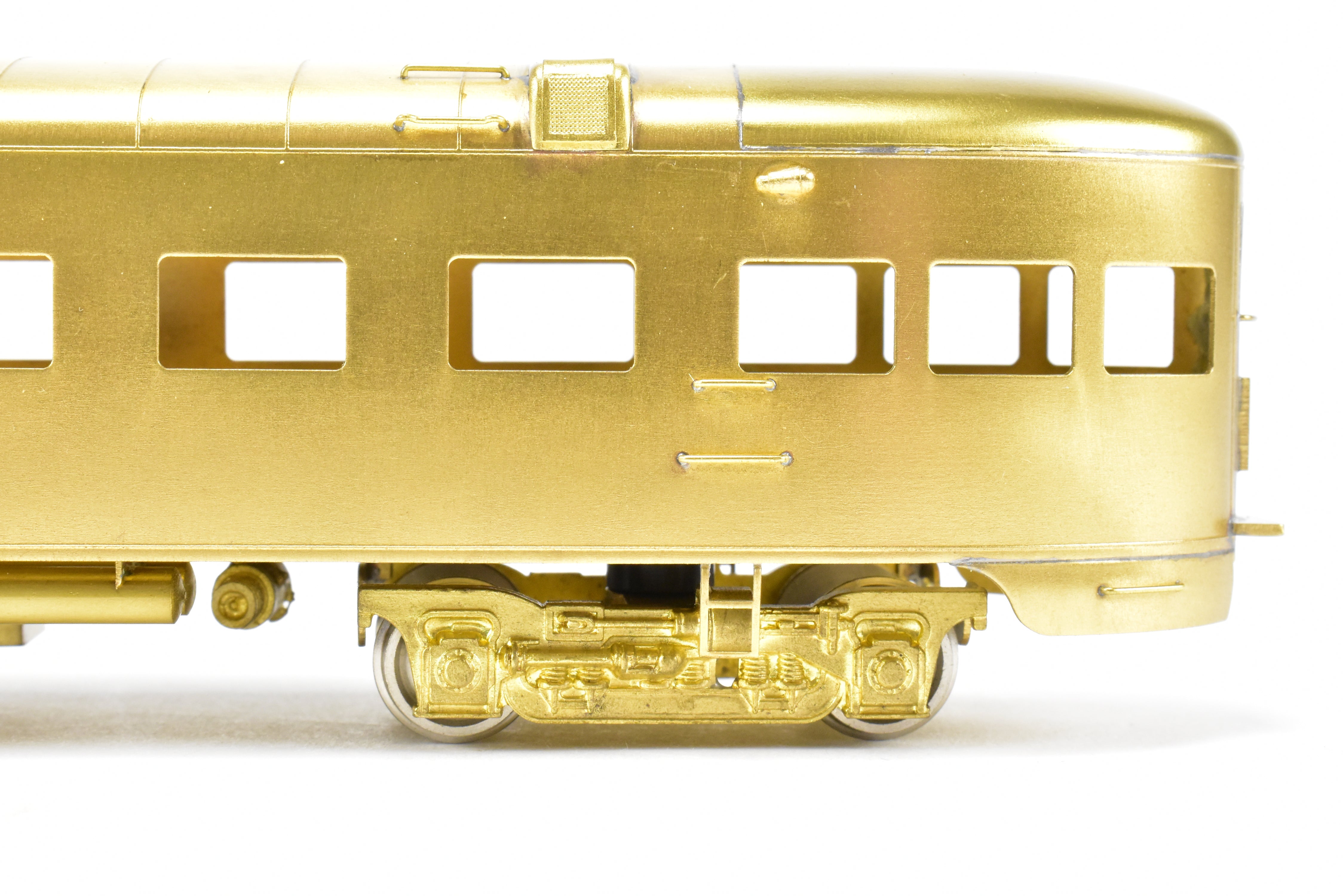 HO Scale Brass Model of the Oriental Limited Northern Pacific North Coast Limited Sleeper Observation Car #390 without Skirts