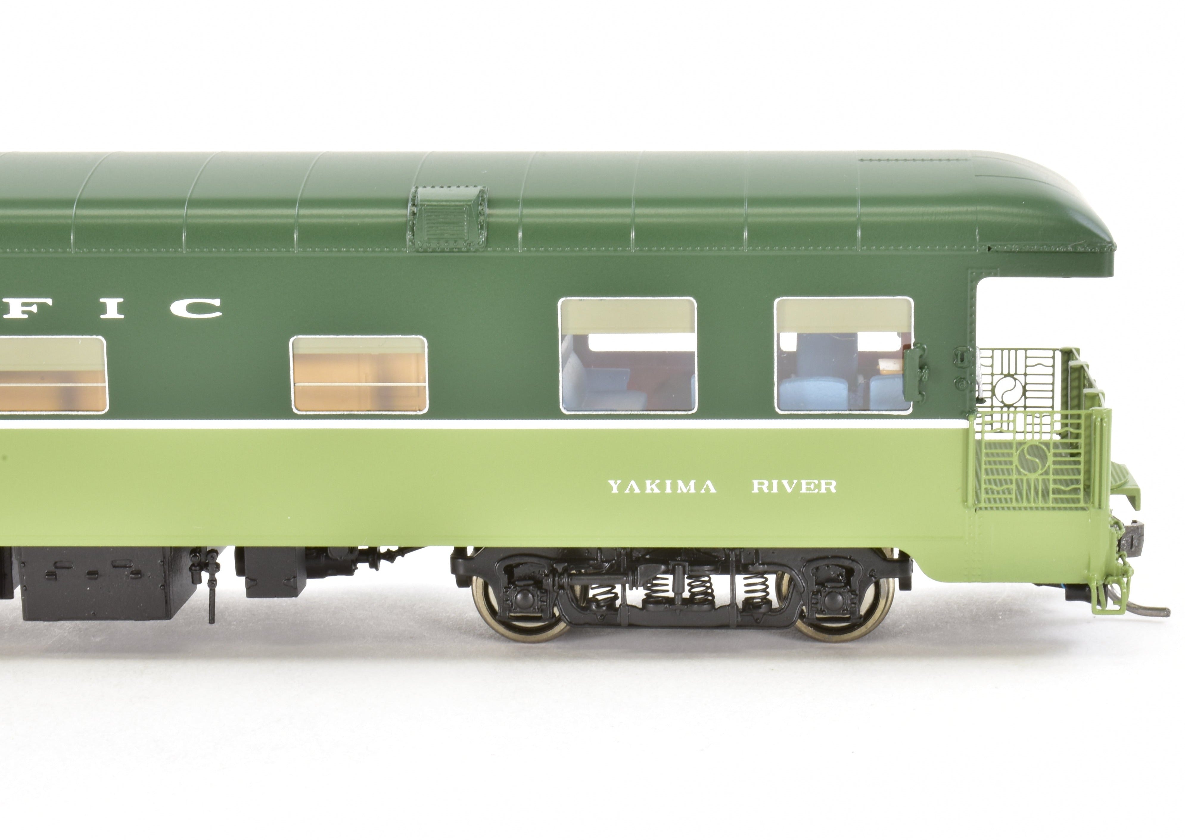 High - Quality HO Scale Brass Business Car of North Bank Line and Northern Pacific, Factory - Painted from Yakima River Factory