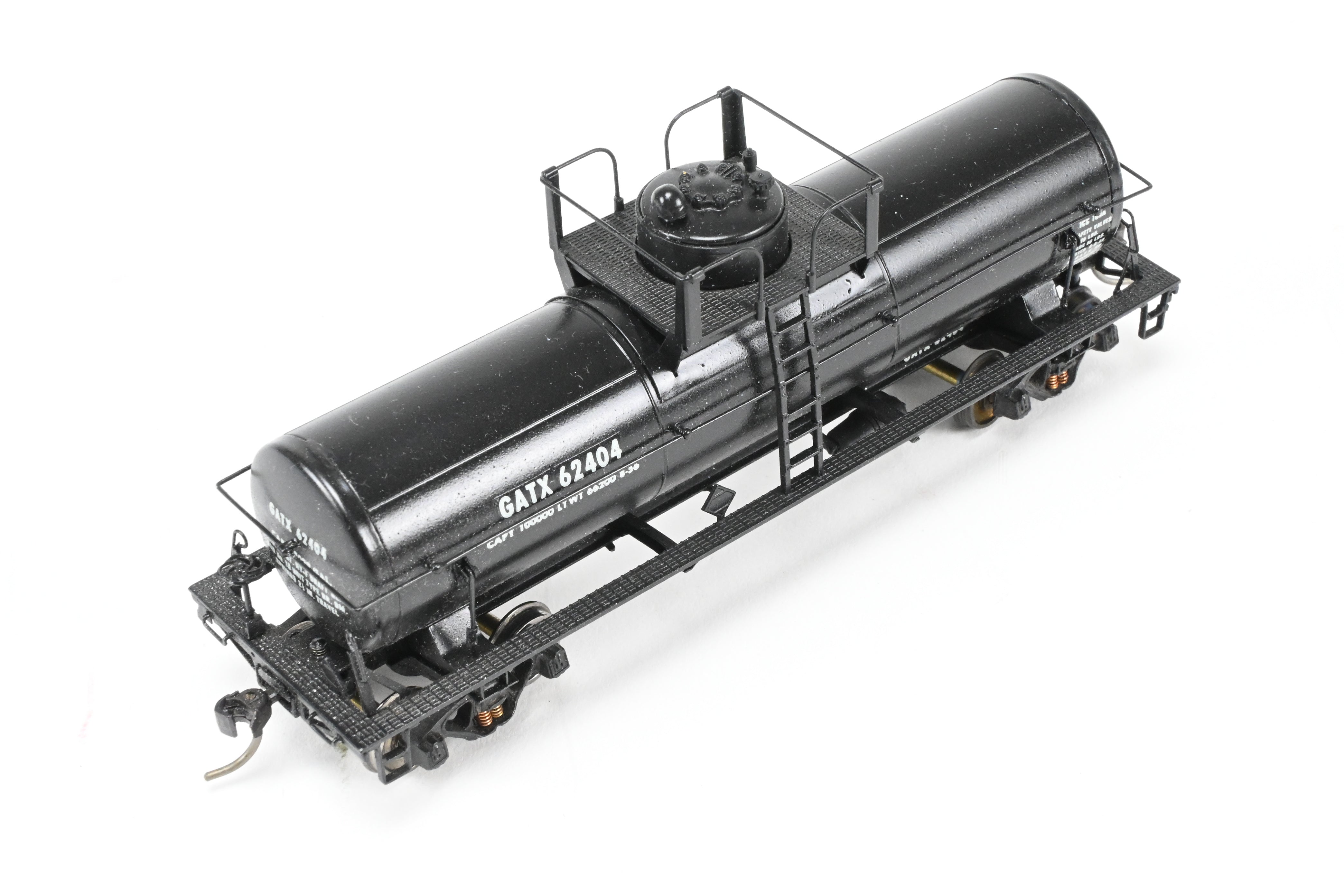 HO Scale Brass Lambert Custom Painted 10,000 Gallon Type 103 Tank Car for Various Roads, Featuring GATX - General American Tank Number 62404