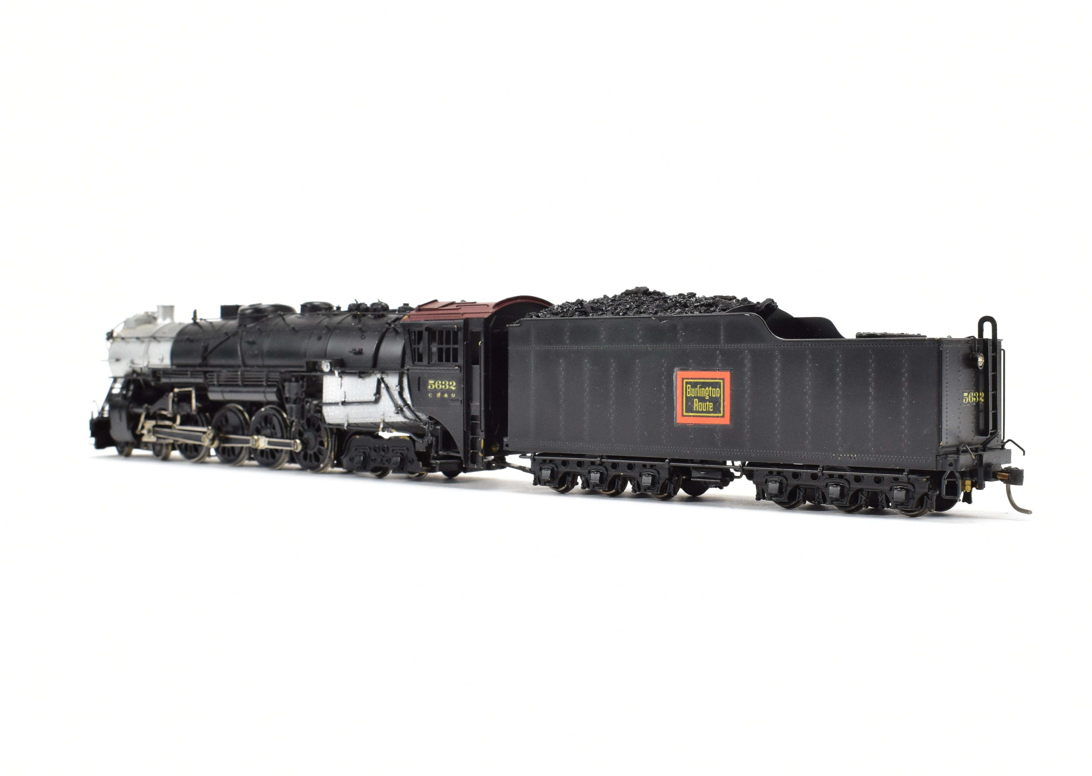 High - Quality HO Scale Brass Pacific Fast Mail Model Train - Toby CB&Q Burlington Route 4 - 8 - 4 Class O - 5, 1961 Run, Crown CP Numbered 5632