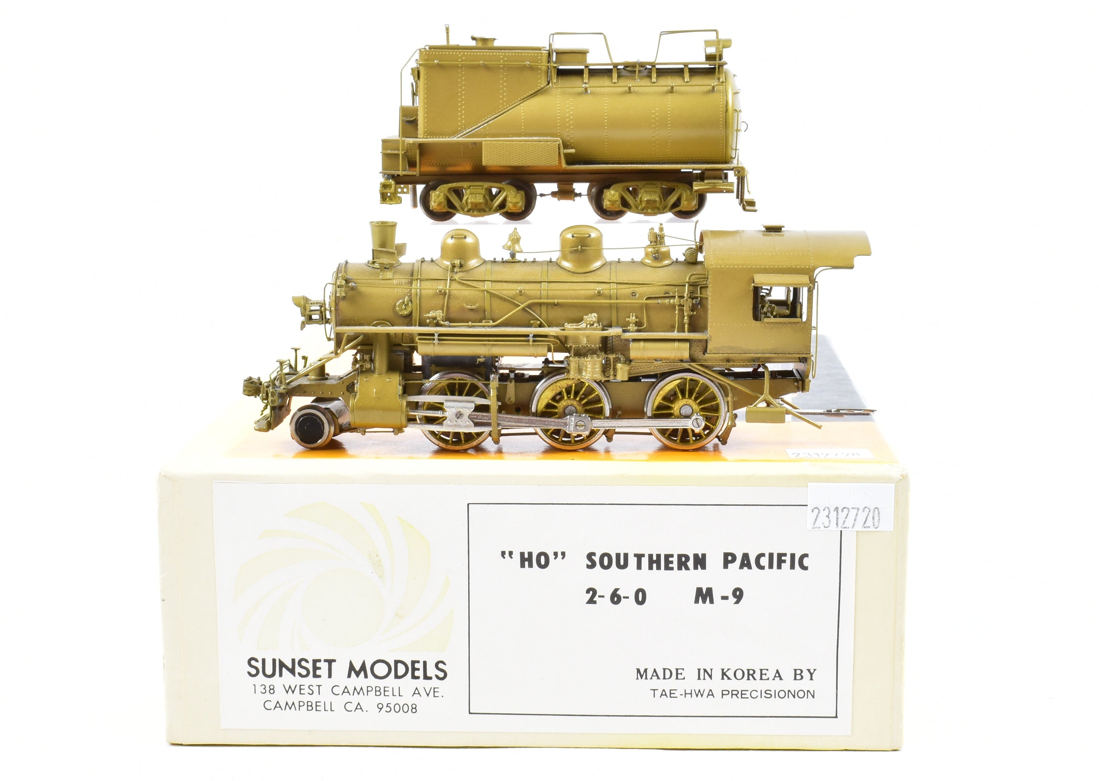 HO Scale Brass Sunset Models SP & SP/T&NO M-9 2-6-0 Locomotive Model
