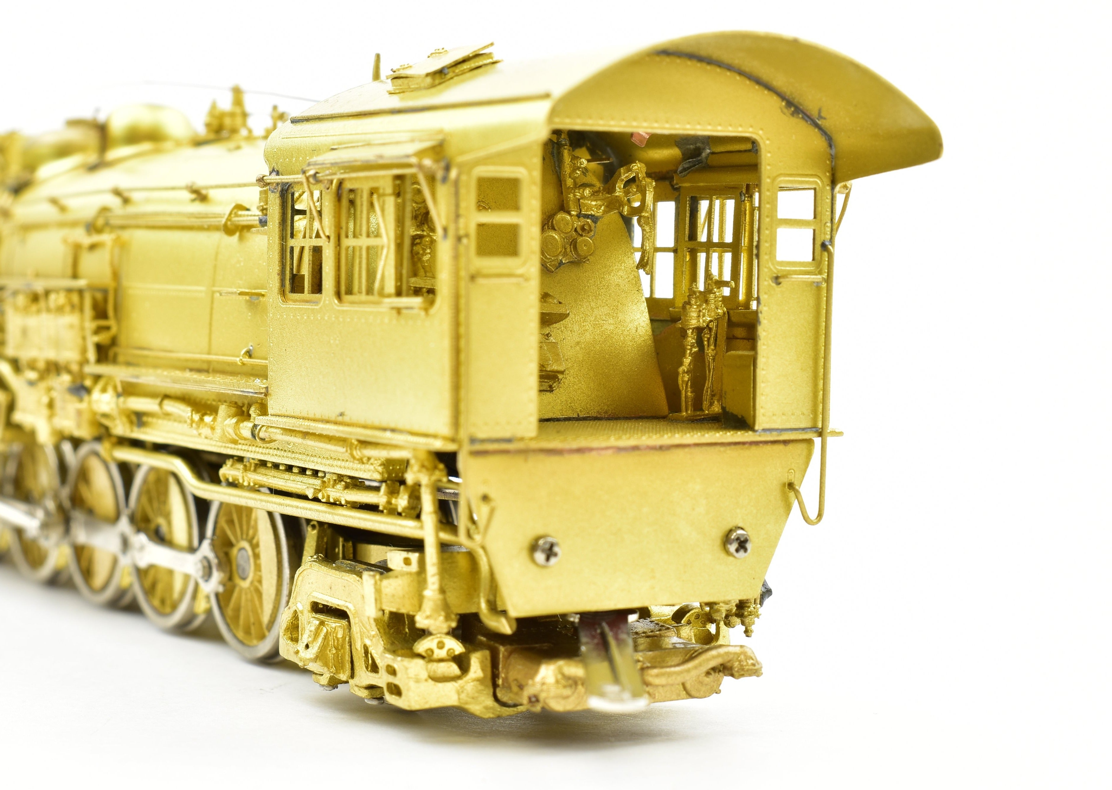 HO Scale Brass Model of Texas & Pacific Class G - 1b 2 - 10 - 2 Santa Fe Locomotive by Pecos River Brass