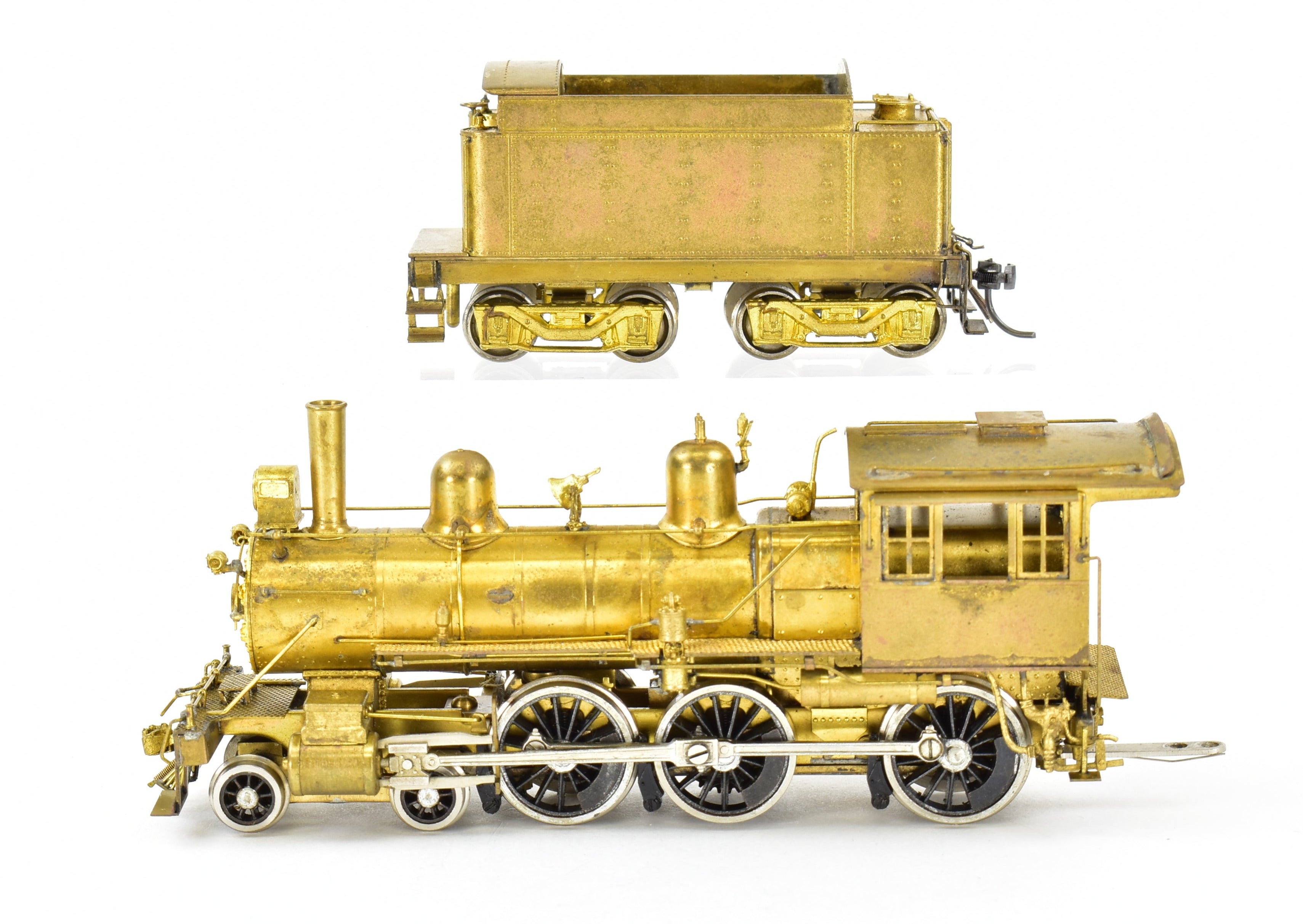 HO Scale Brass Nickel-Plated Model Train - CB&Q - Burlington Route K-2 4-6-0 Ten Wheeler, Produced by Nickel Plate Products