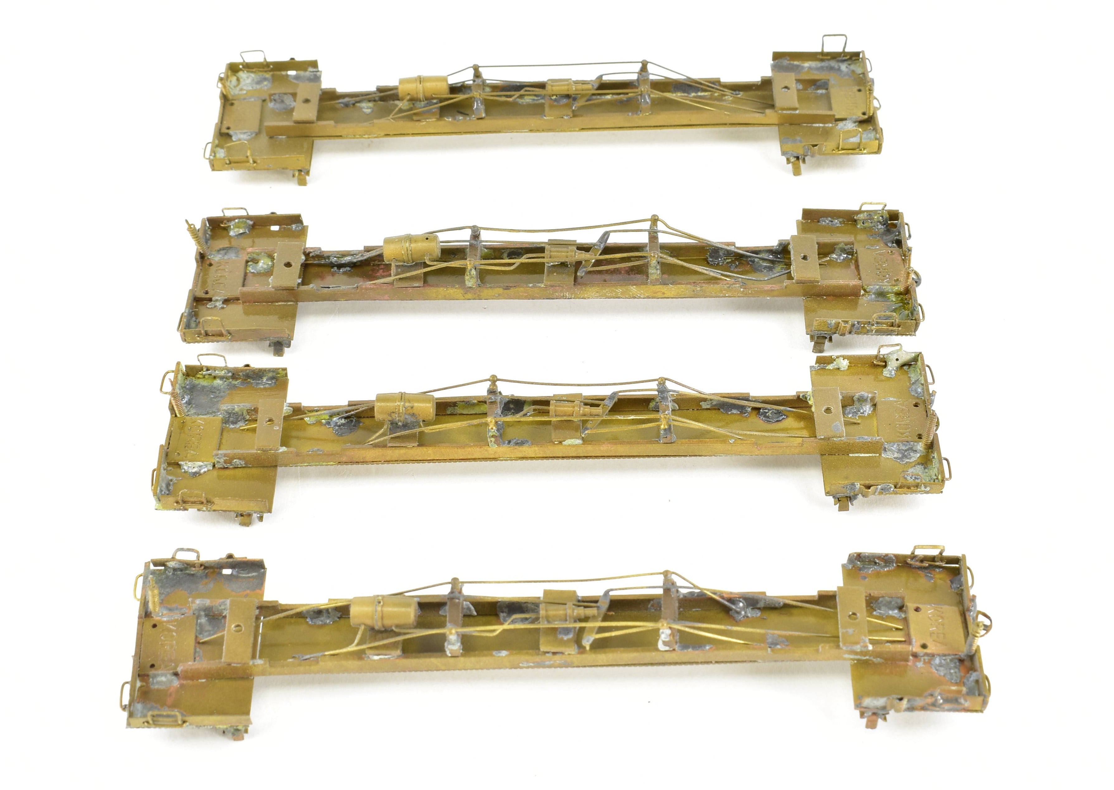 HO Brass 4-Pack 41' Log Cars from NWSL & NP, No Trucks #1