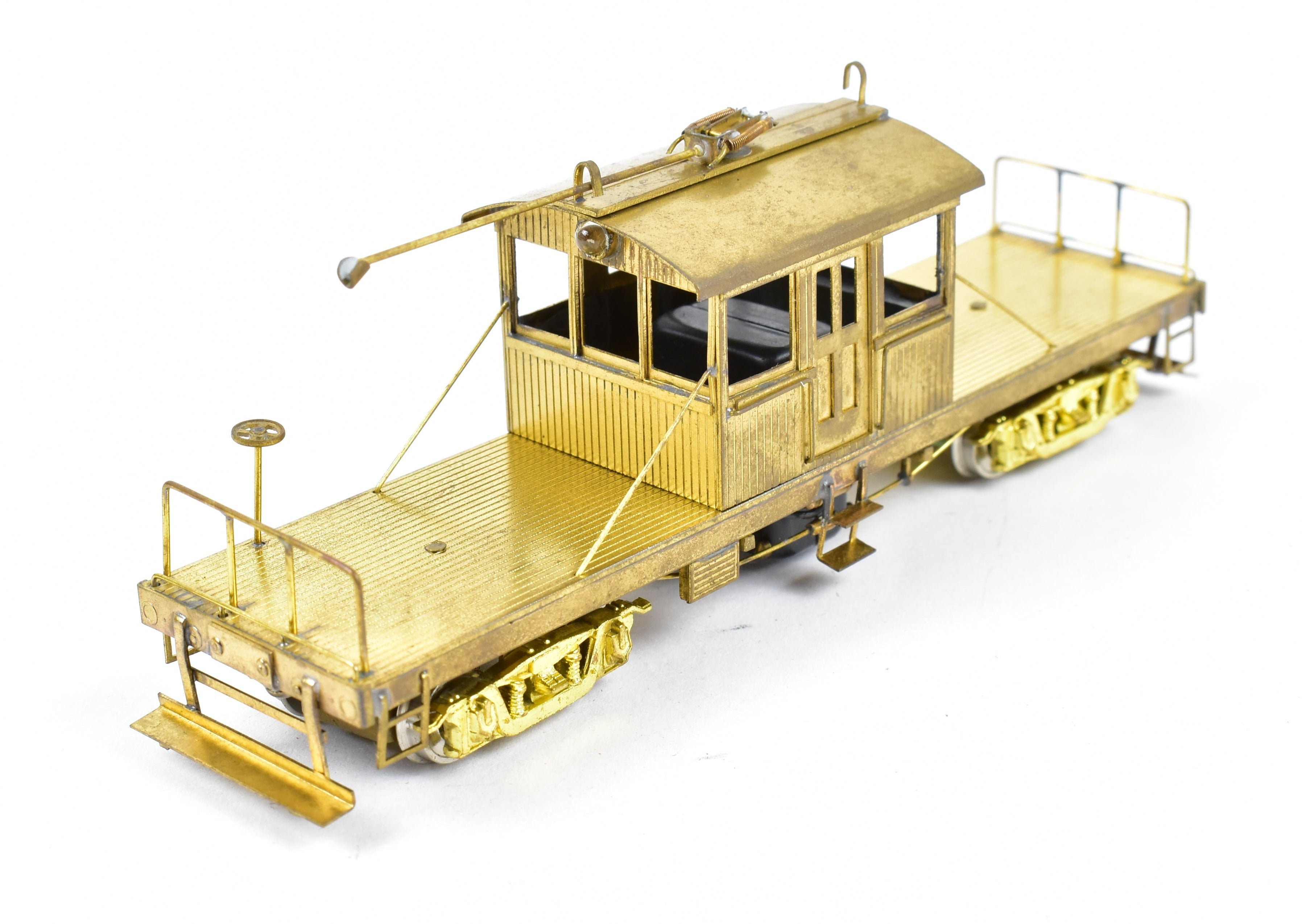High - Quality HO Scale Brass Suydam Flat Bed Work Motor Model for Sacramento Northern and Various Roads
