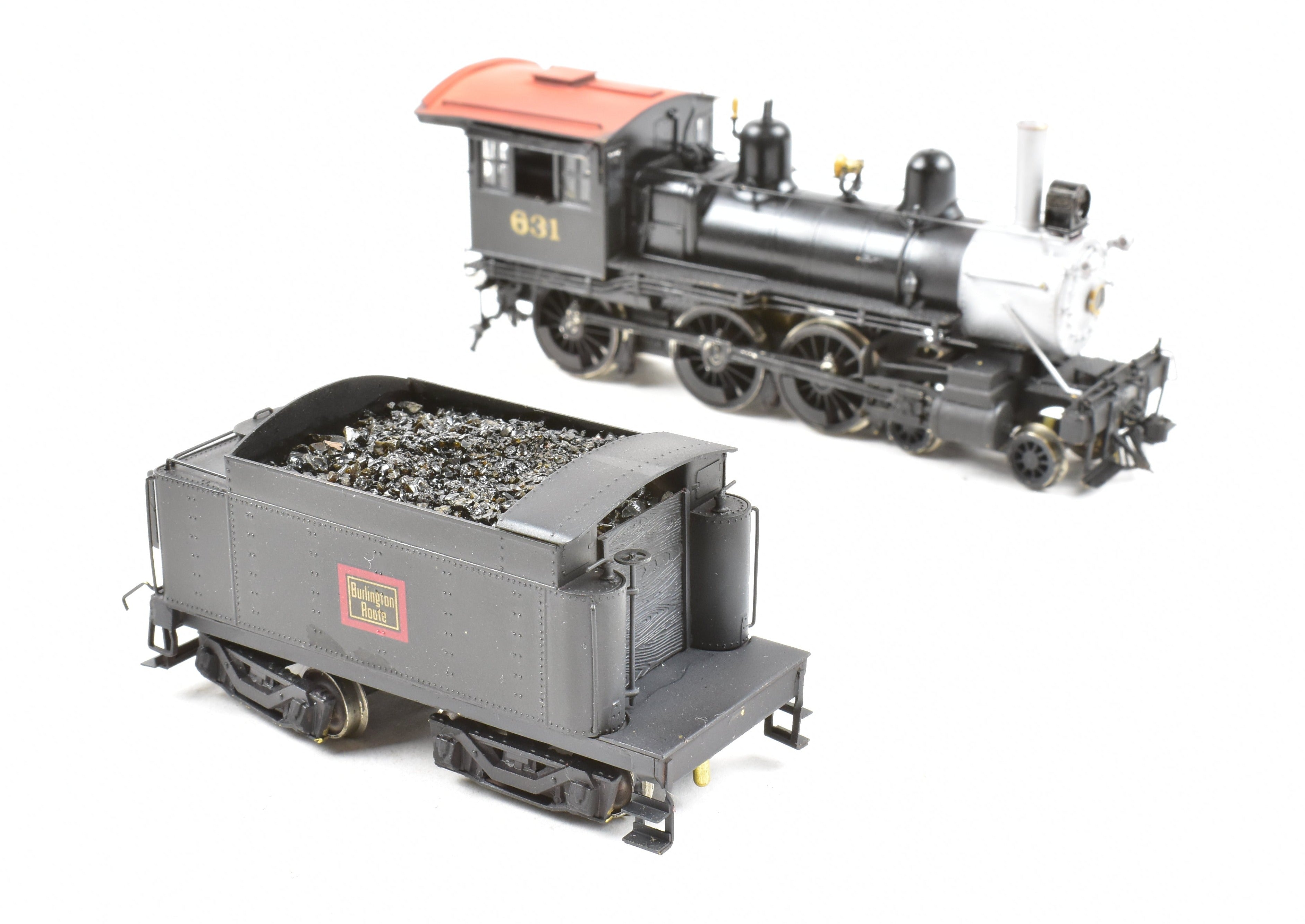 HO Scale Custom Painted Nickel Plate Products CB&Q Burlington Route K-2 4-6-0 Ten Wheeler Brass Model