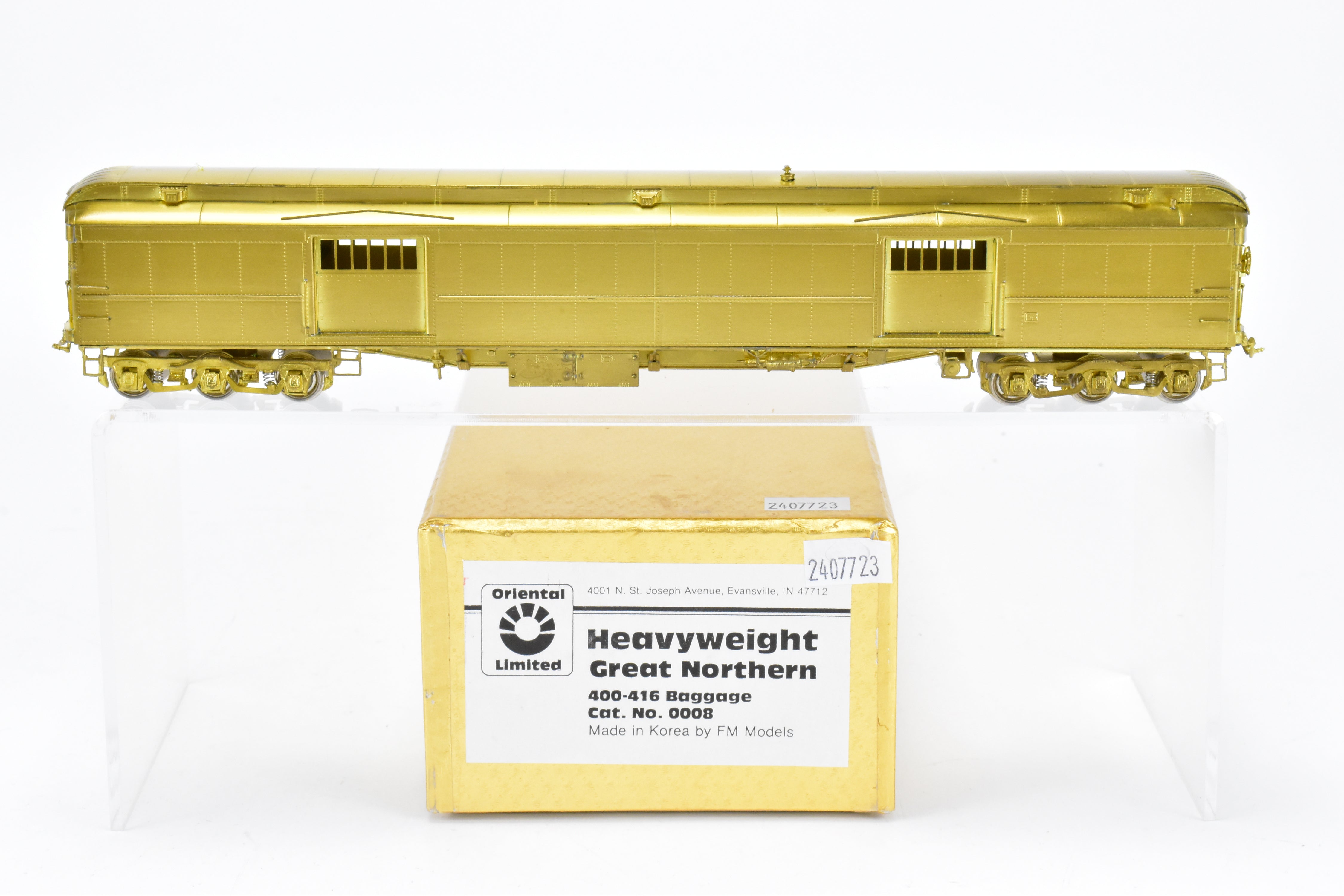 HO Brass Oriental Limited Great Northern HW Baggage Cars #400 - 416, Excellent Condition