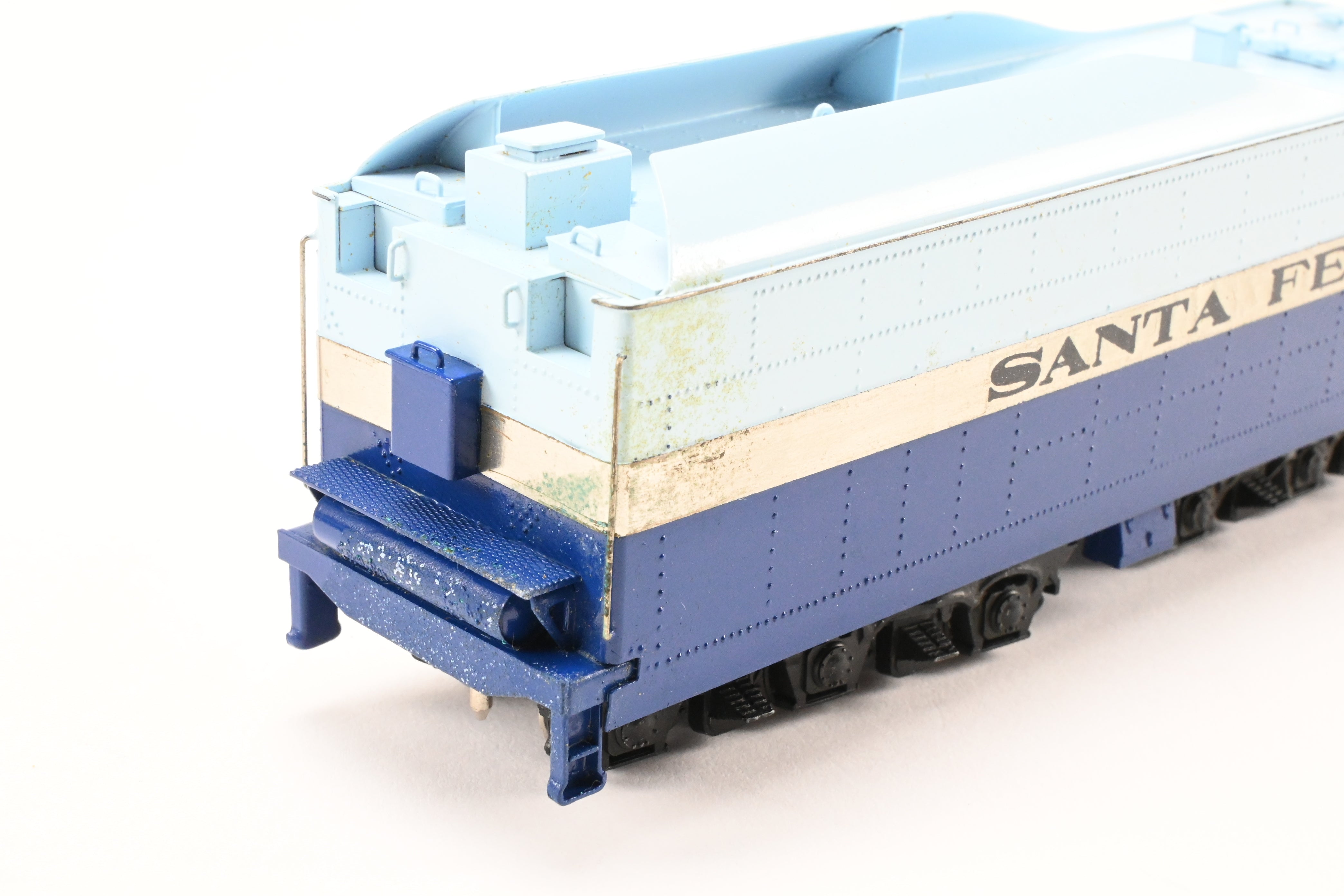 HO Scale Brass Model Train - Tenshodo ATSF Santa Fe 4-6-4 Steam Locomotive No. 3460 The Blue Goose Hudson - 1971 Run with Minor Foam Damage