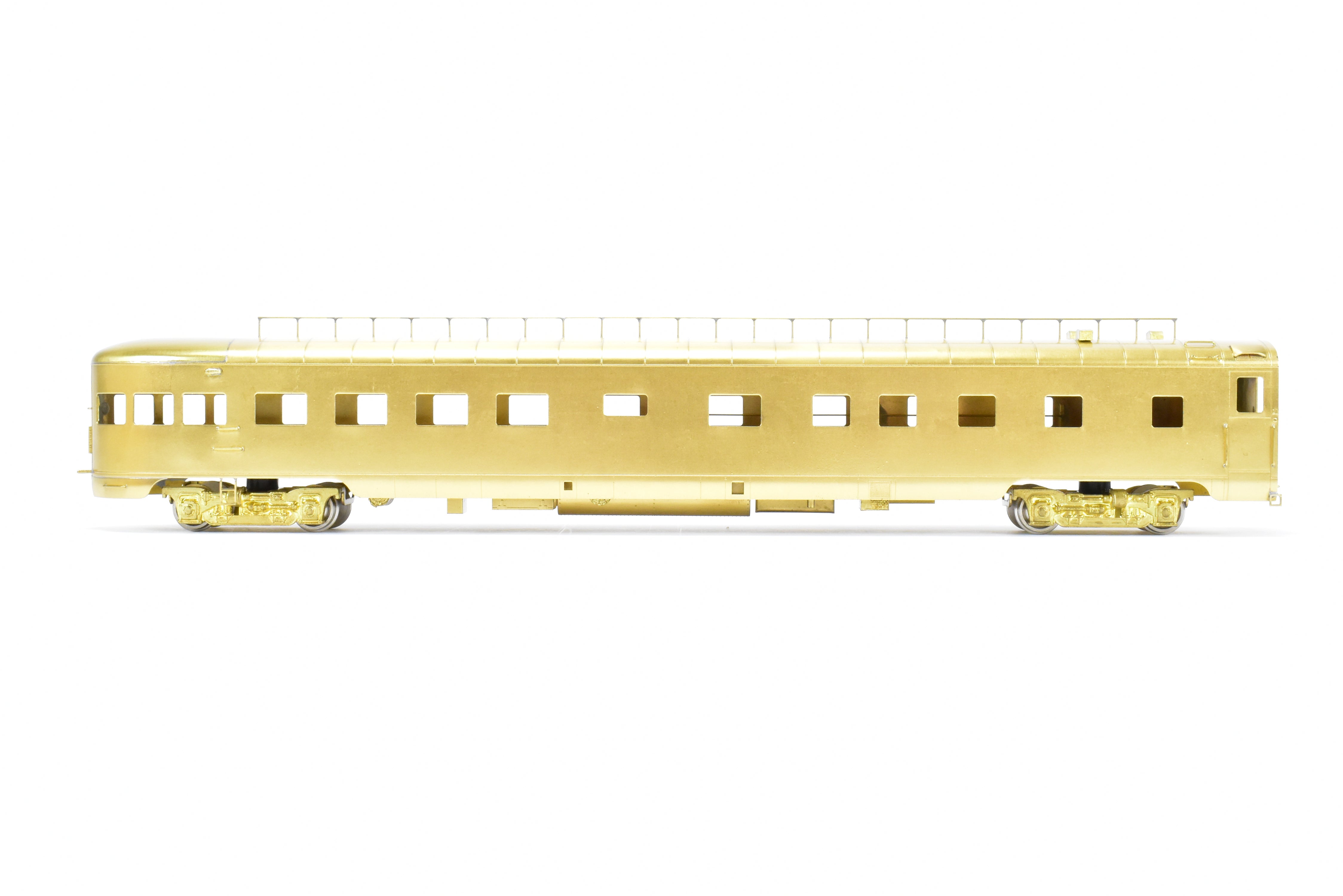 HO Scale Brass Model Train - Oriental Limited NP - Northern Pacific North Coast Limited Buffet Lounge Observation Car 390 with Skirts