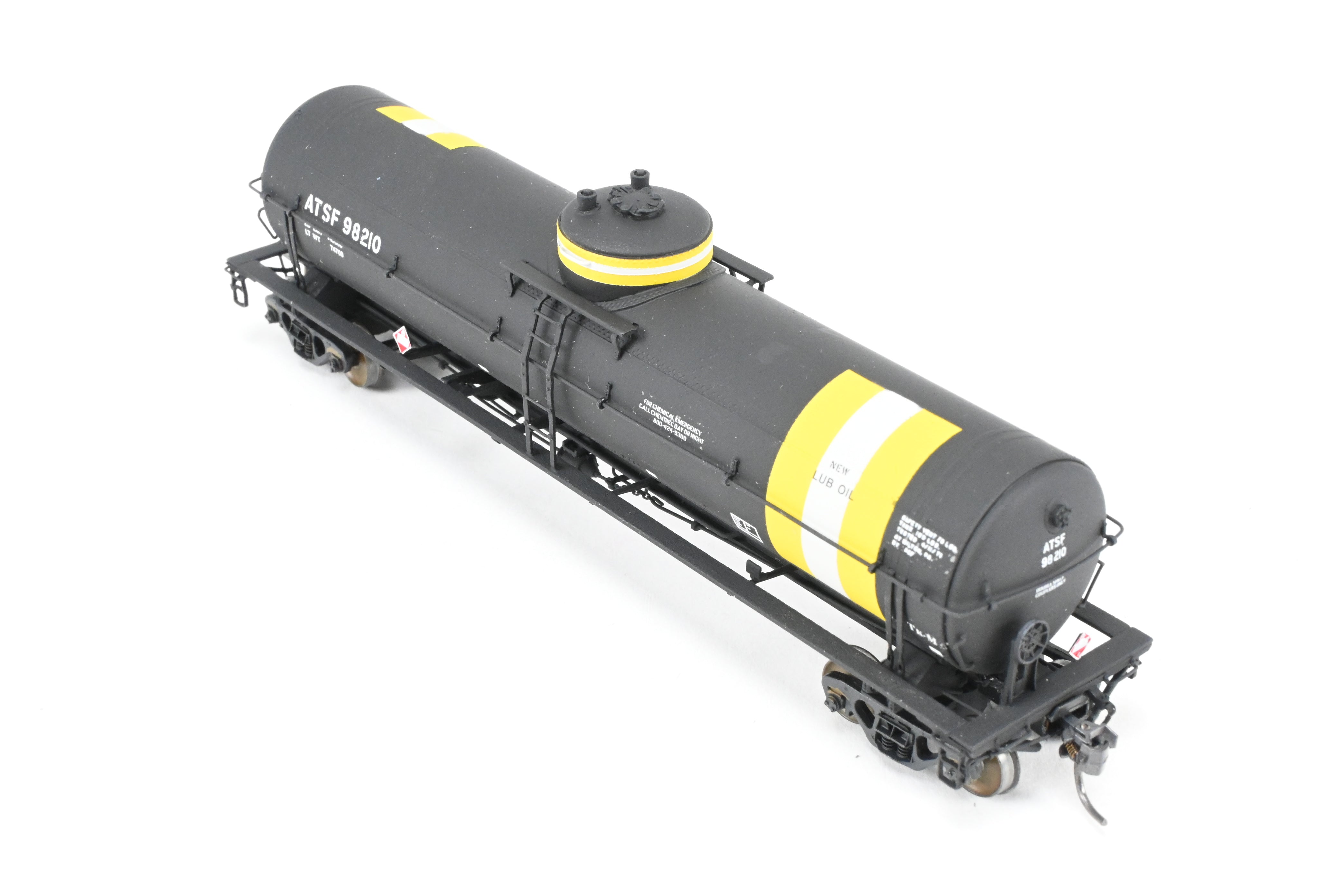High - Quality HO Scale Brass Pecos River Brass ATSF - Santa Fe Tk - M Tank Car with CP Number 98210
