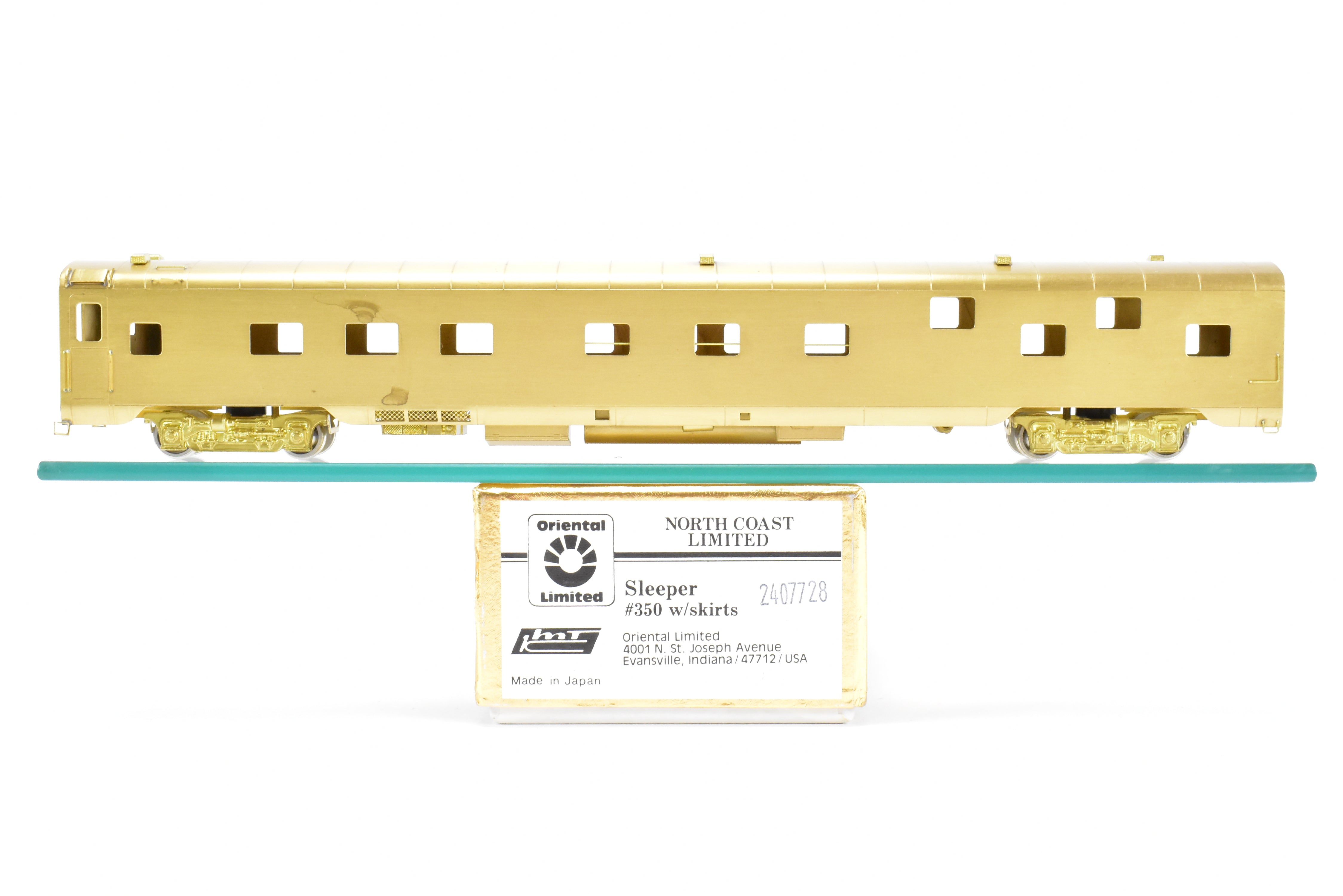 HO Scale Brass Model of Oriental Limited's Northern Pacific North Coast Limited 8-6-1-3 Pullman Sleeper Car