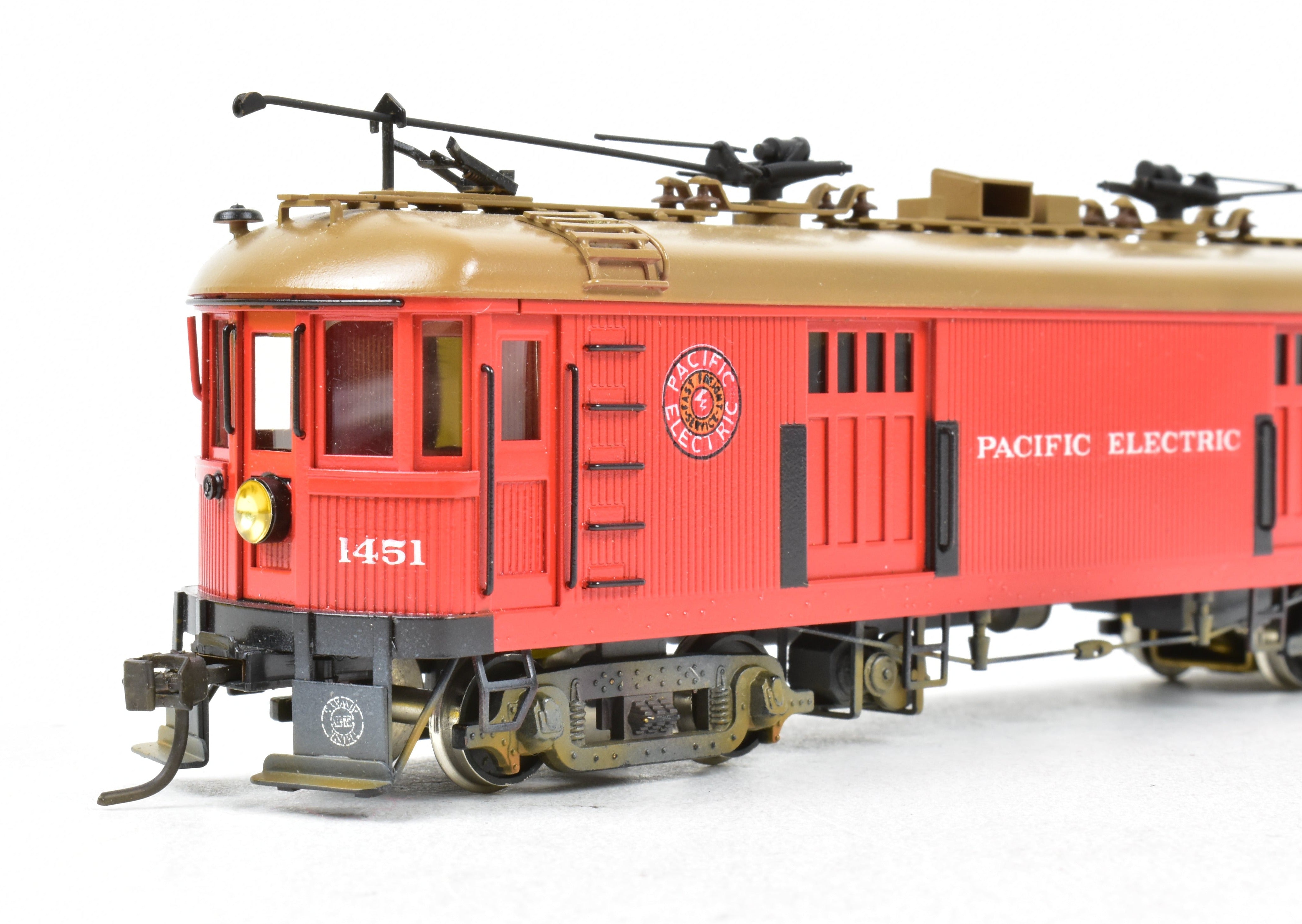 High - Quality Professionally Painted and Finished HO Scale Brass Suydam Pacific Electric Wood Box Motor Model