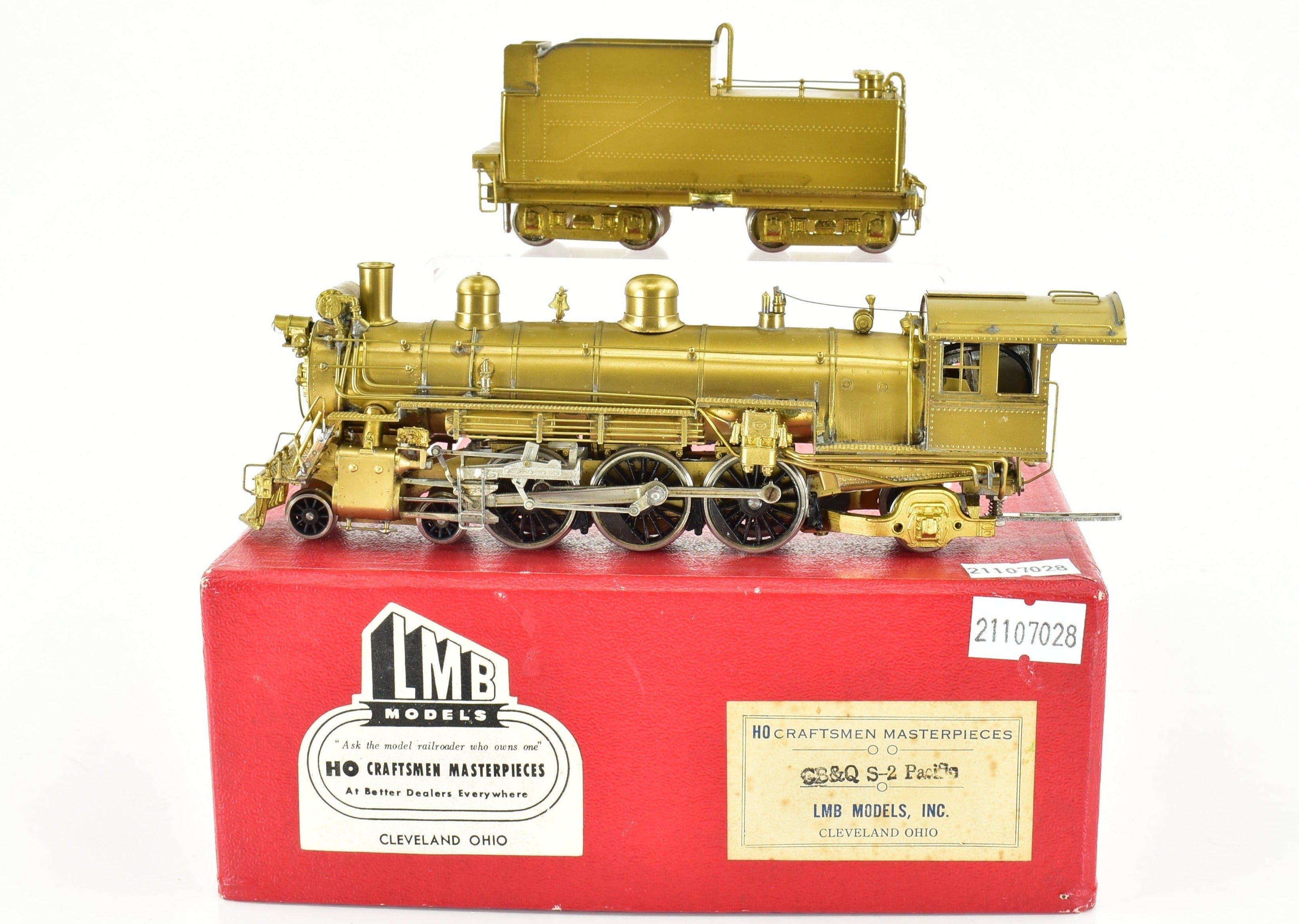 HO Scale Brass LMB Models CB&Q - Burlington Route 4-6-2 S-2 Pacific Type Model Train, Sold As-Is Condition