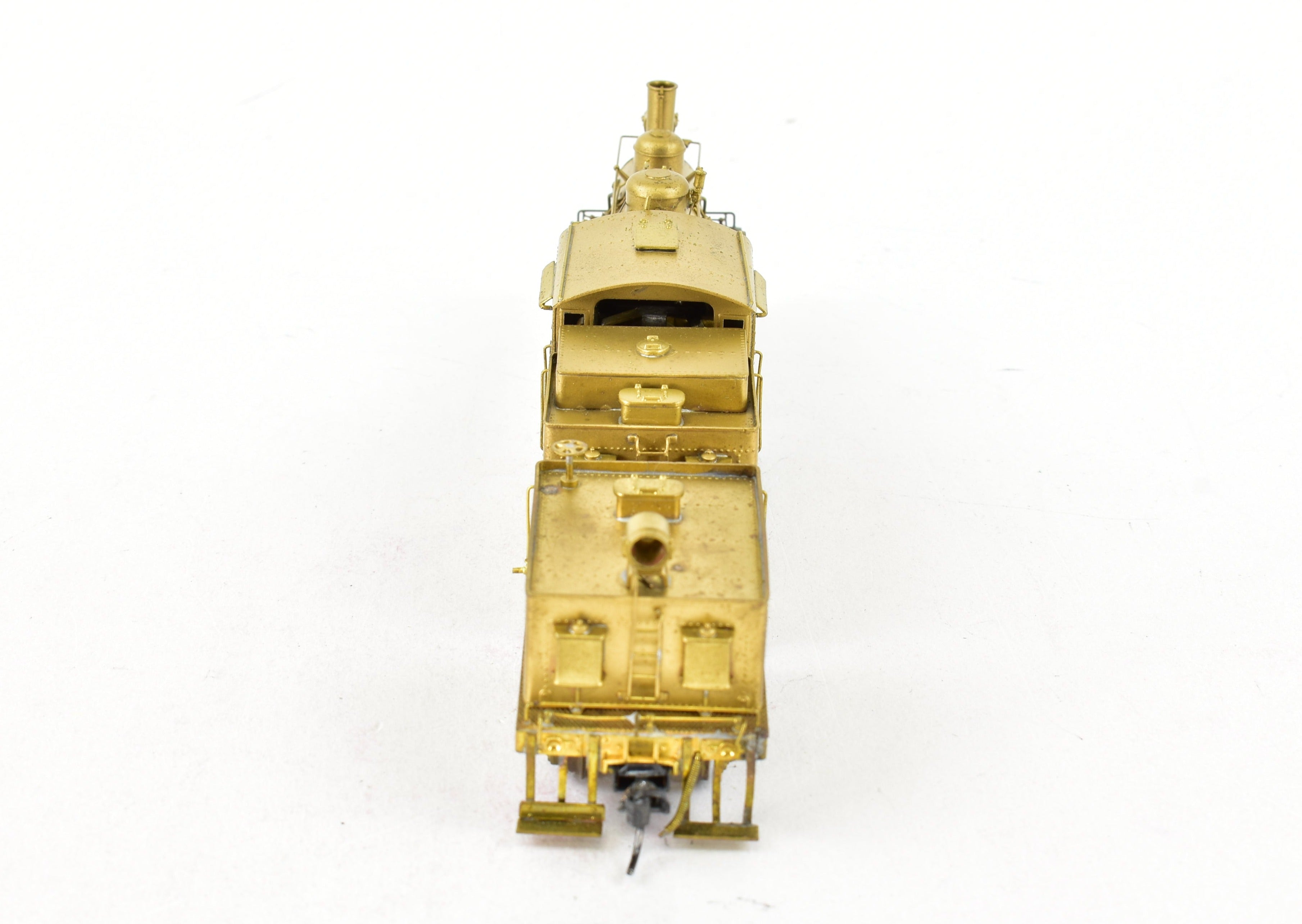 HO Scale Brass PFM - United Model of a 2 - Truck Logging Climax Geared Locomotive with an Additional Non - Geared Tender