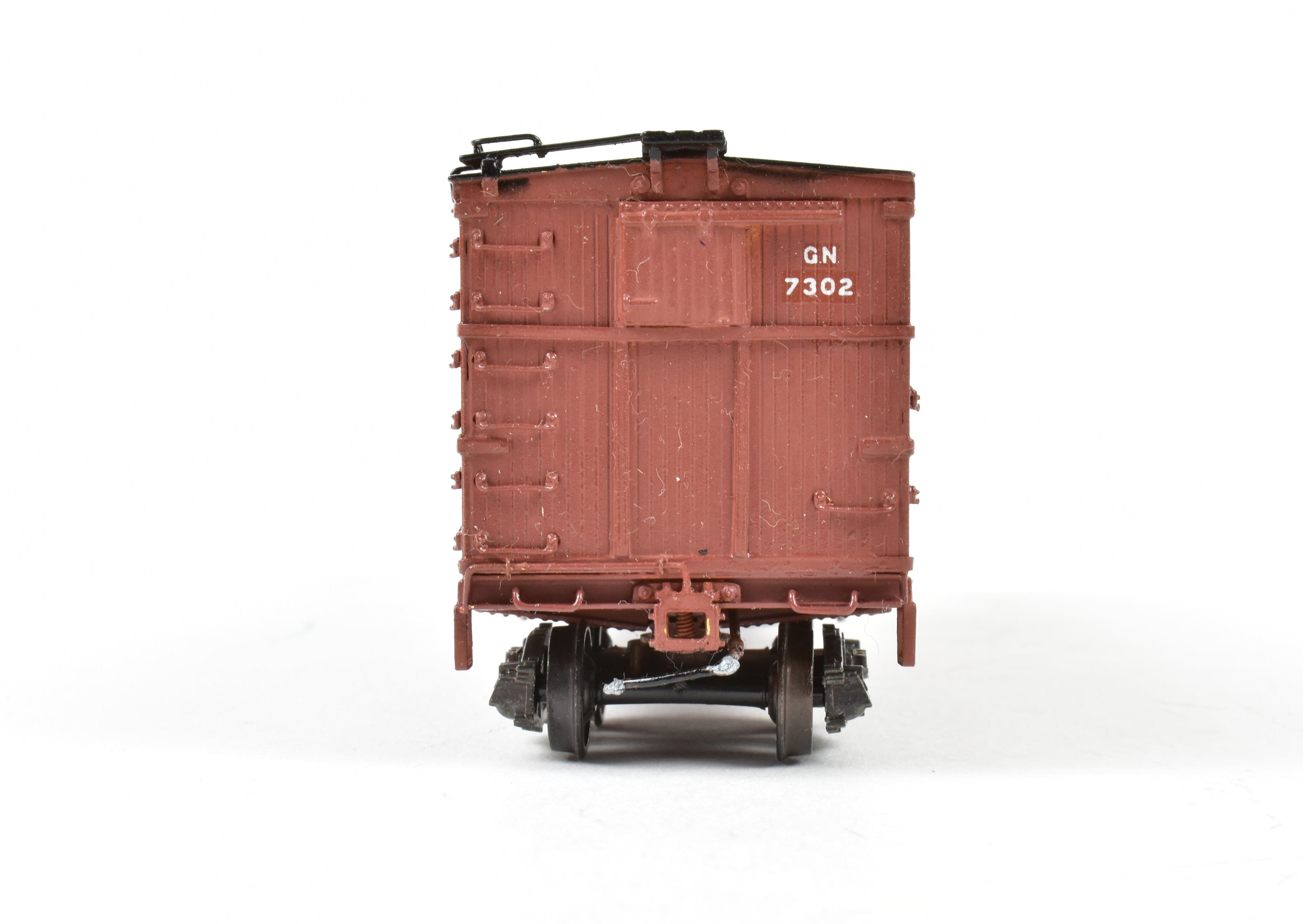 HO Scale Brass Nickel Plate Products (NPP) Great Northern (GN) 40-Foot Boxcar with AB Brake System, Custom Painted Model No. 7302