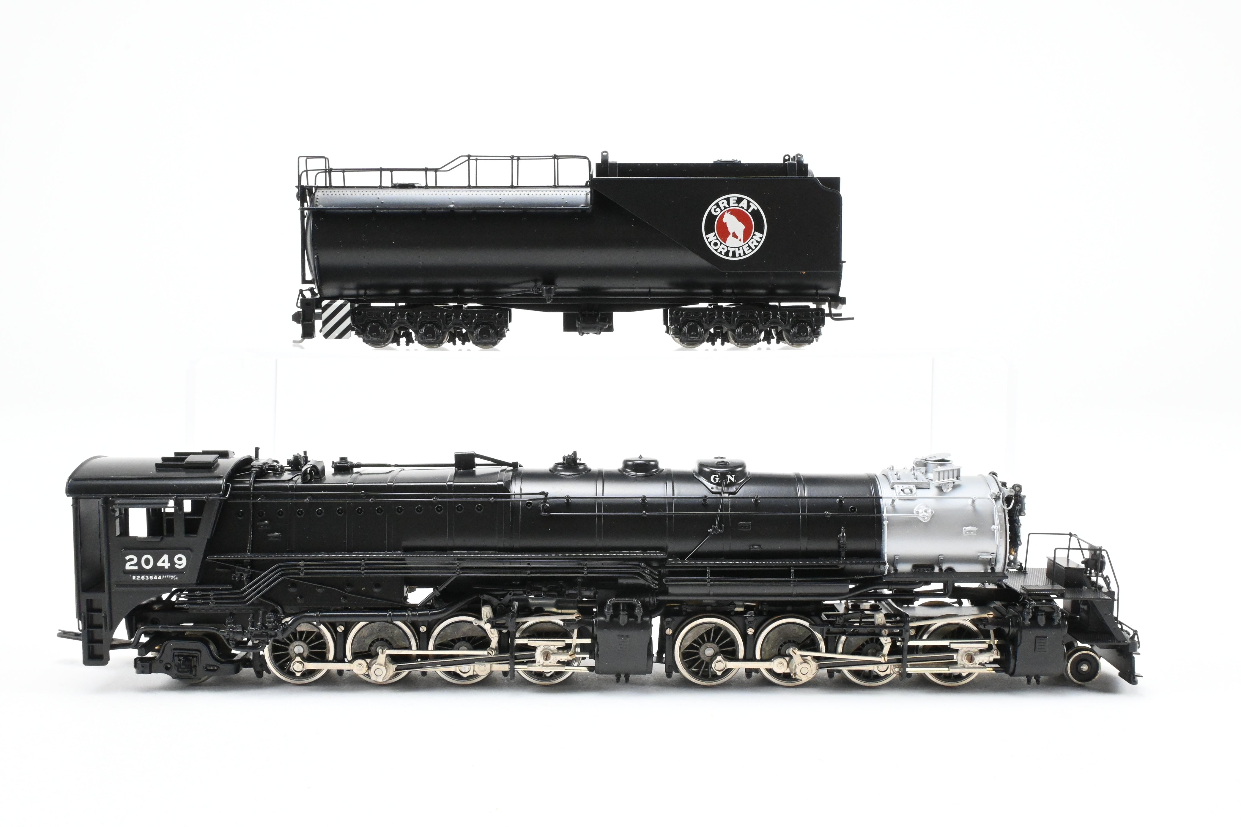 High - Quality HO Scale Brass PFM - Tenshodo GN Great Northern 2 - 8 - 8 - 2 Class R - 2 FP Model Train Engine, Road Number 2049, 1974 Run