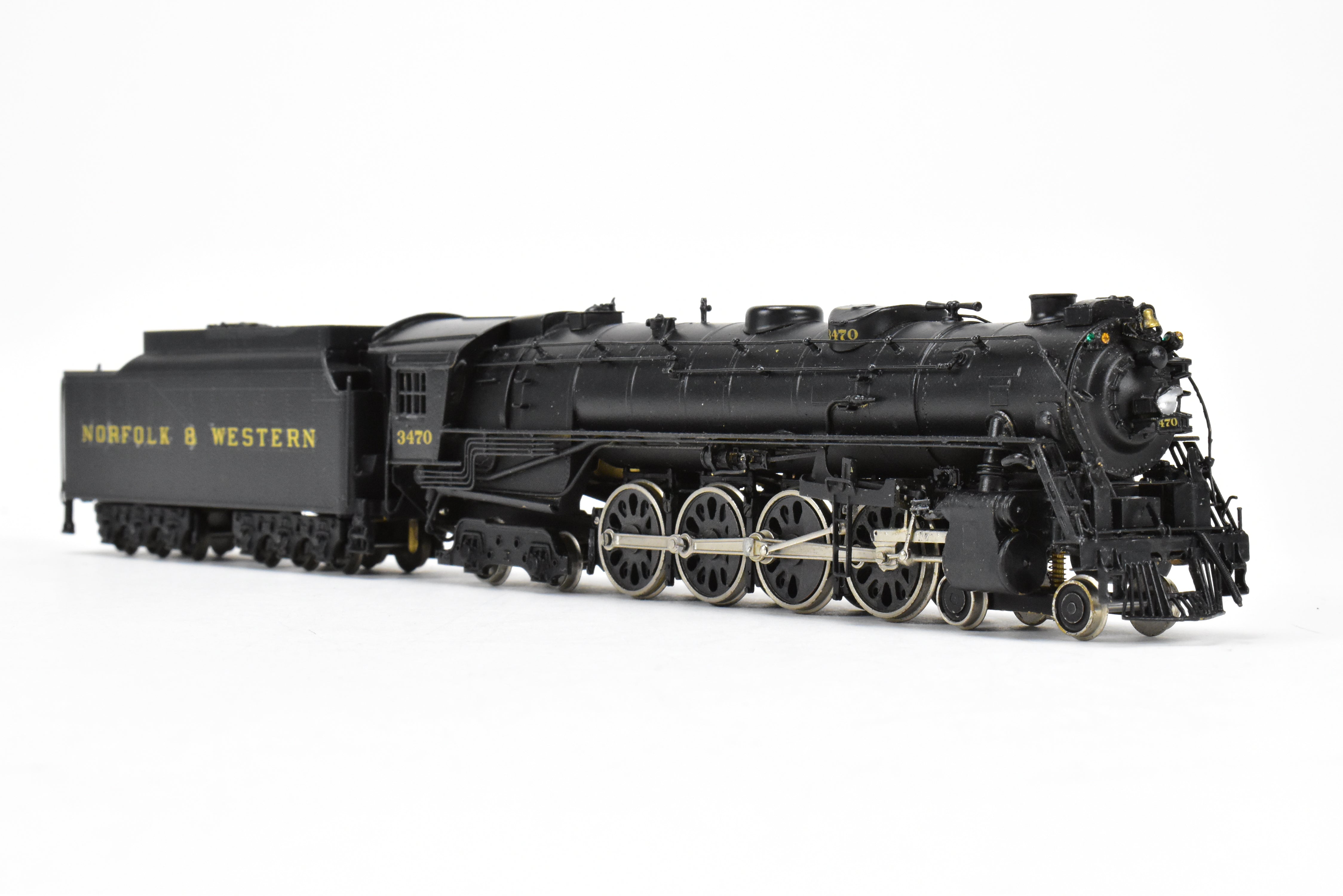 HO Scale Brass Nickel - Plated Model Train: DL&W - Lackawanna Class Q - 4a 4 - 8 - 4 Modern Pocono, Representing Norfolk & Western #3470