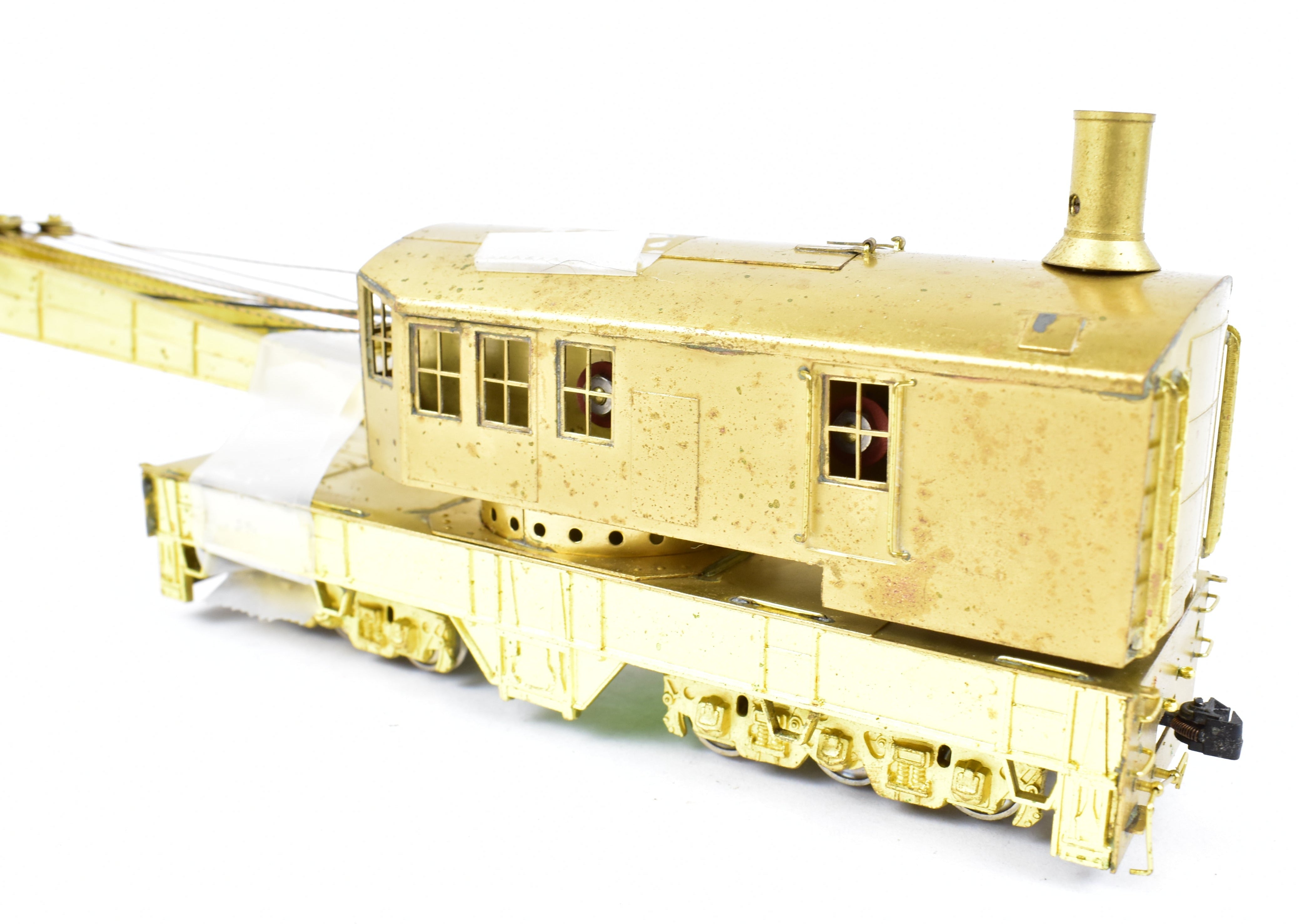 HO Scale Brass Lambert 250-Ton Railway Crane for Track Maintenance