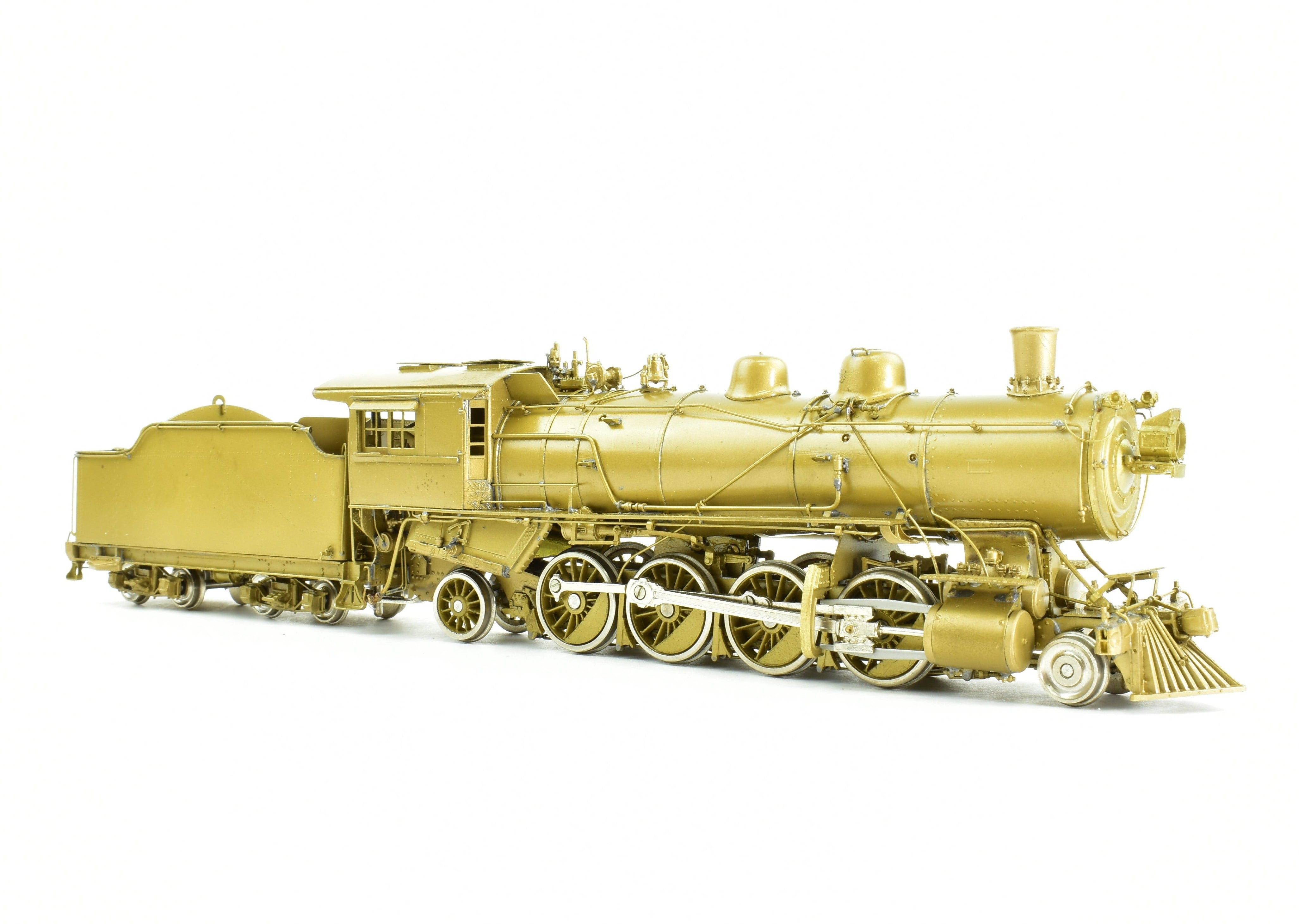 HO Scale Brass PFM - SKI Model Train: Northern Pacific Class W 2-8-2 Steam Locomotive with Wooden Pilot, Special Northern Pacific Version