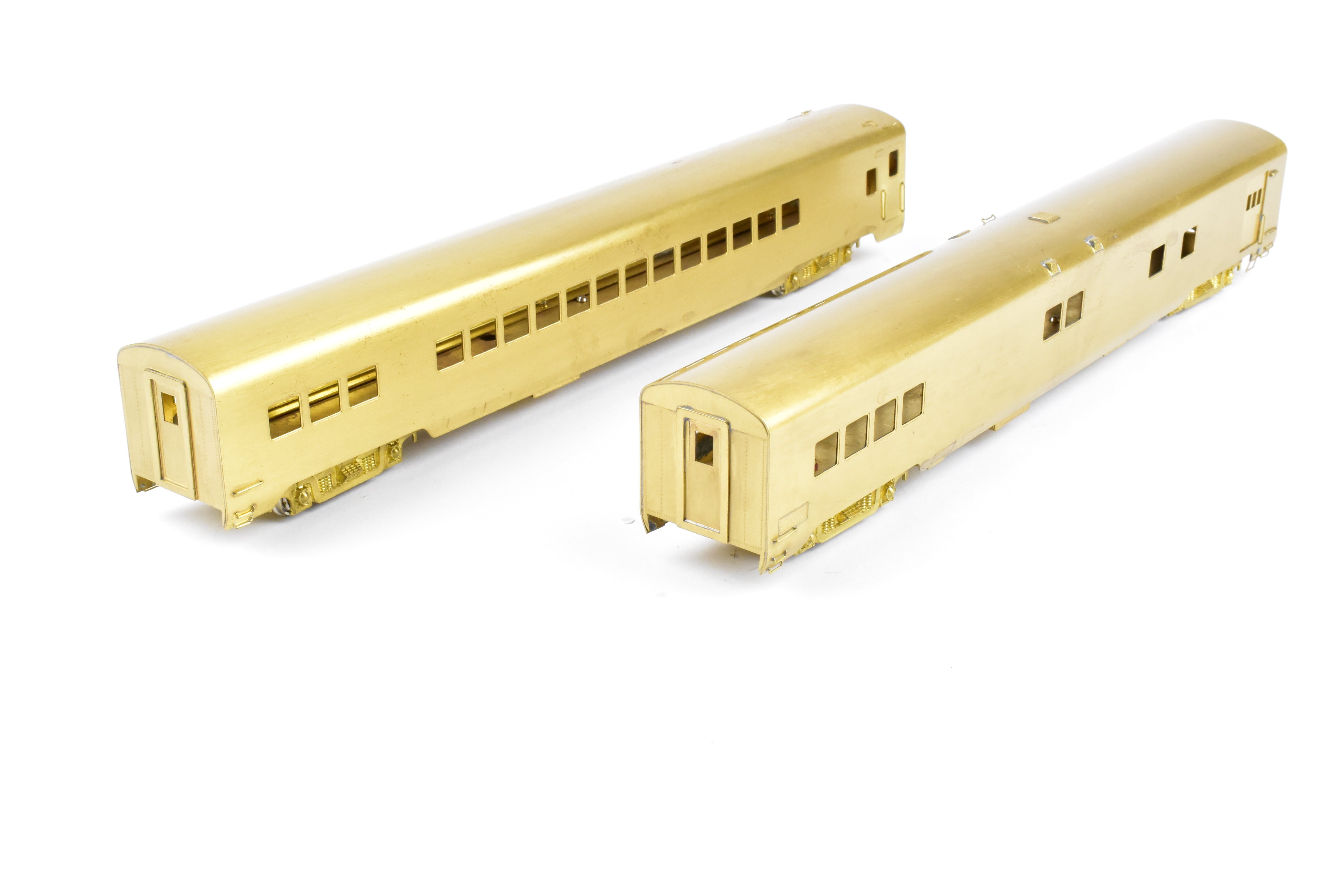 HO Brass NPP Nickel Plate 2-Car Baggage & Parlor Set - C&NW Chicago & Northwestern
