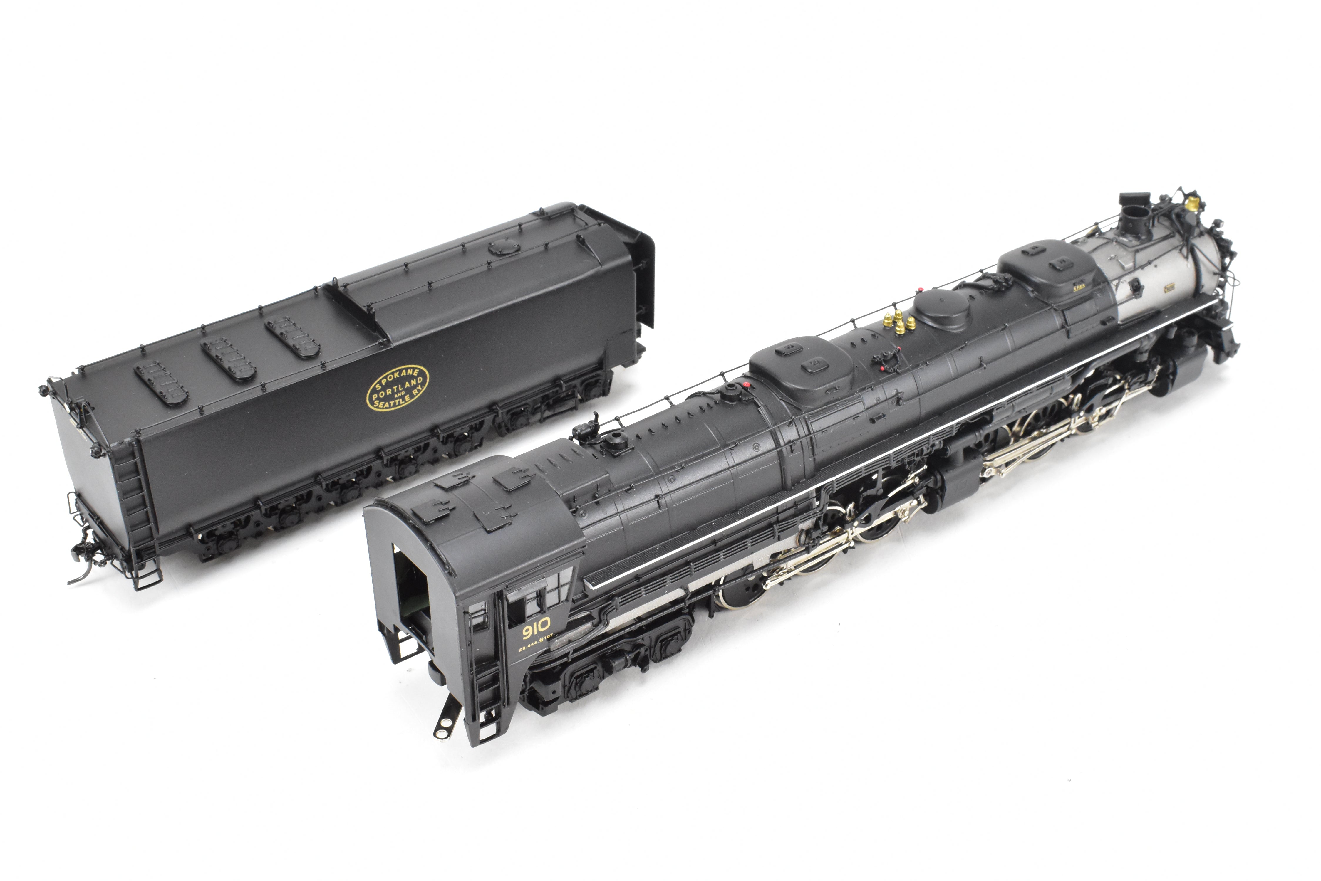 HO Scale Brass Model Train - Sunset Models SP&S (Spokane, Portland & Seattle) Z - 8 4 - 6 - 6 - 4 Challenger FP No. 910 with QSI DCC and Sound Function