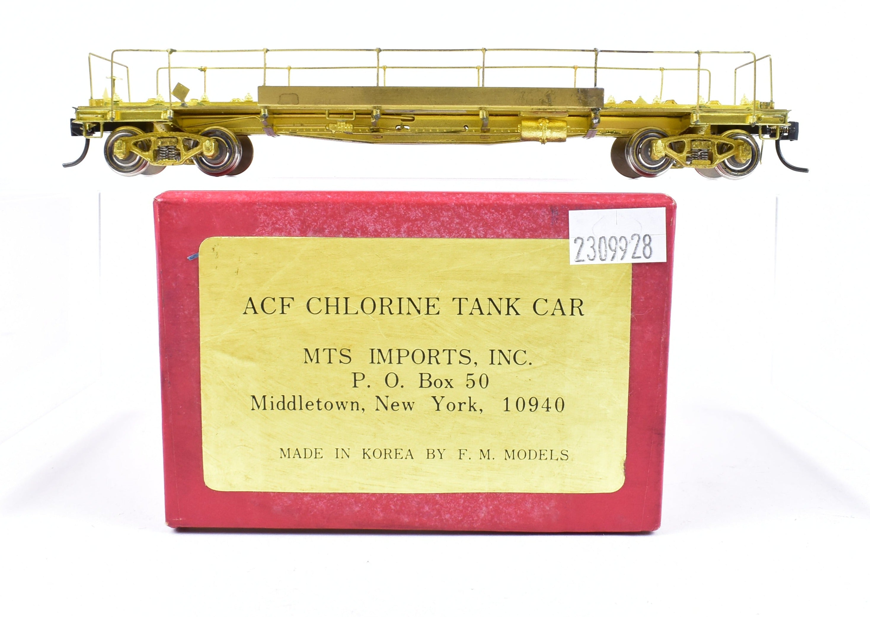 HO Scale Brass MTS Imports Various Roads ACF Chlorine Cylinder Tank Freight Car Model