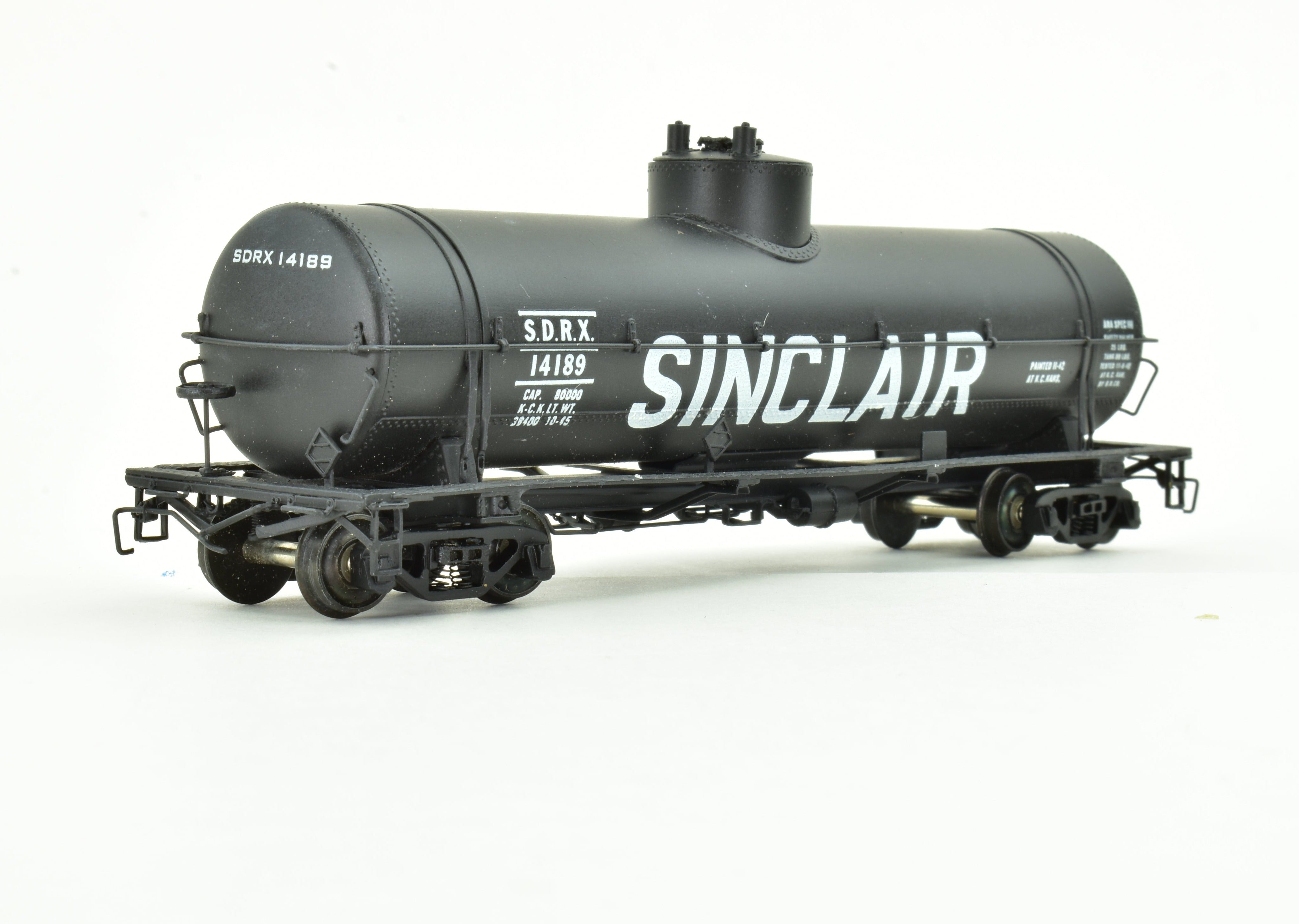 HO Brass Pecos River Southern Pacific 0-50-13 Pro-Painted Sinclair Oil Tank Car