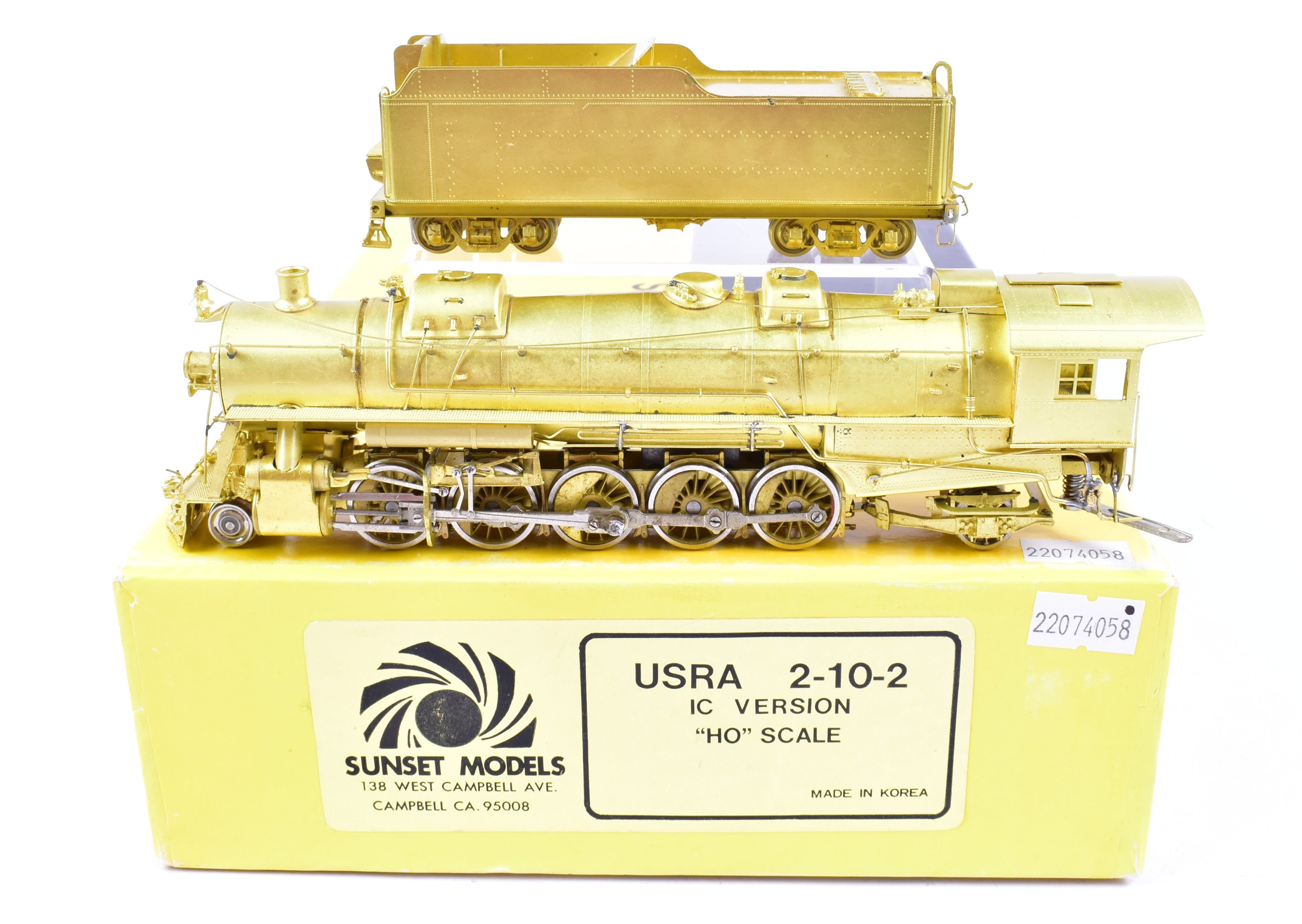 HO Scale Brass Sunset Models USRA 2-10-2 Illinois Central Version Train Model