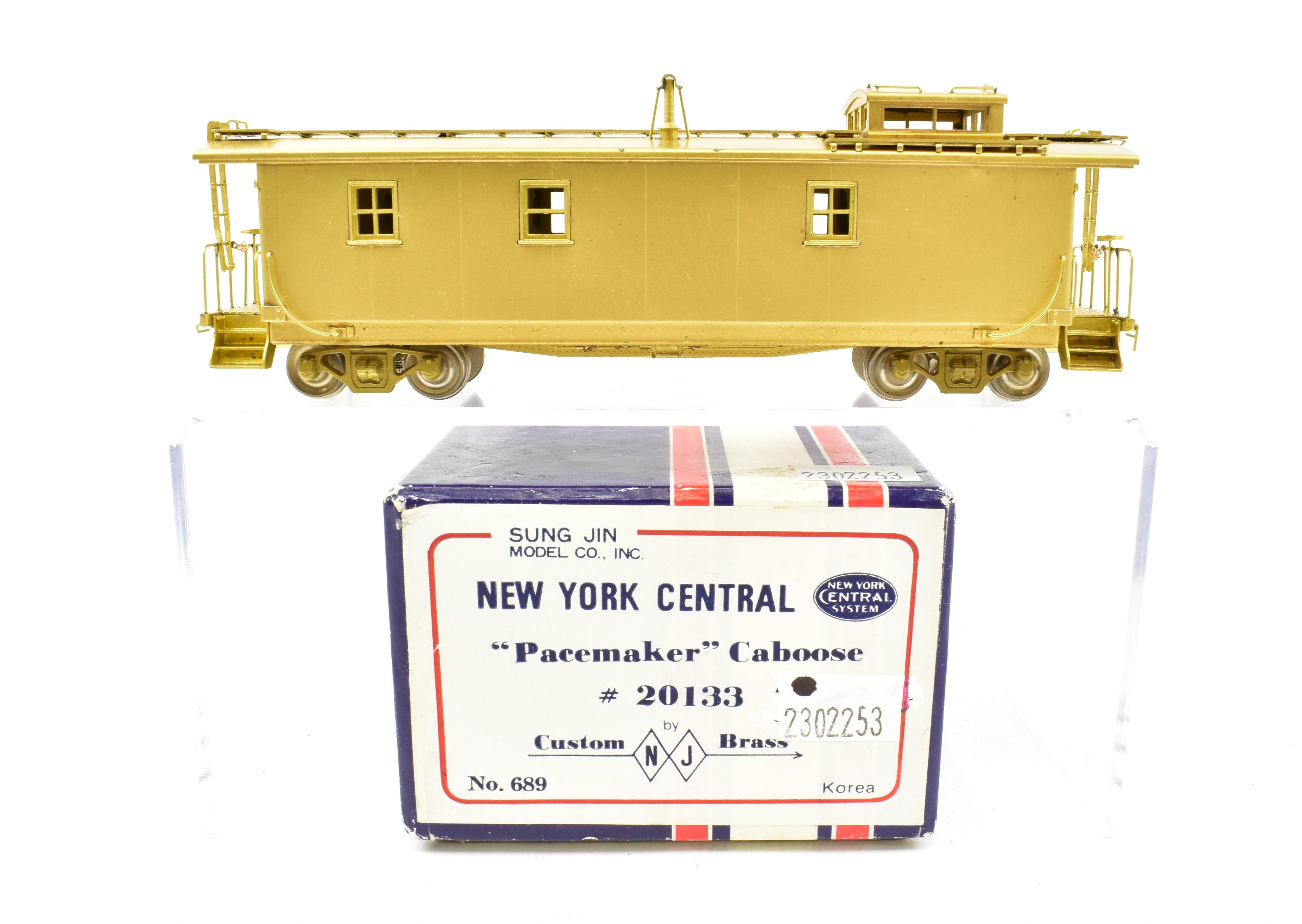 HO Scale Custom Brass Model Train Caboose - New York Central #2013 Pacemaker, NJ Brand