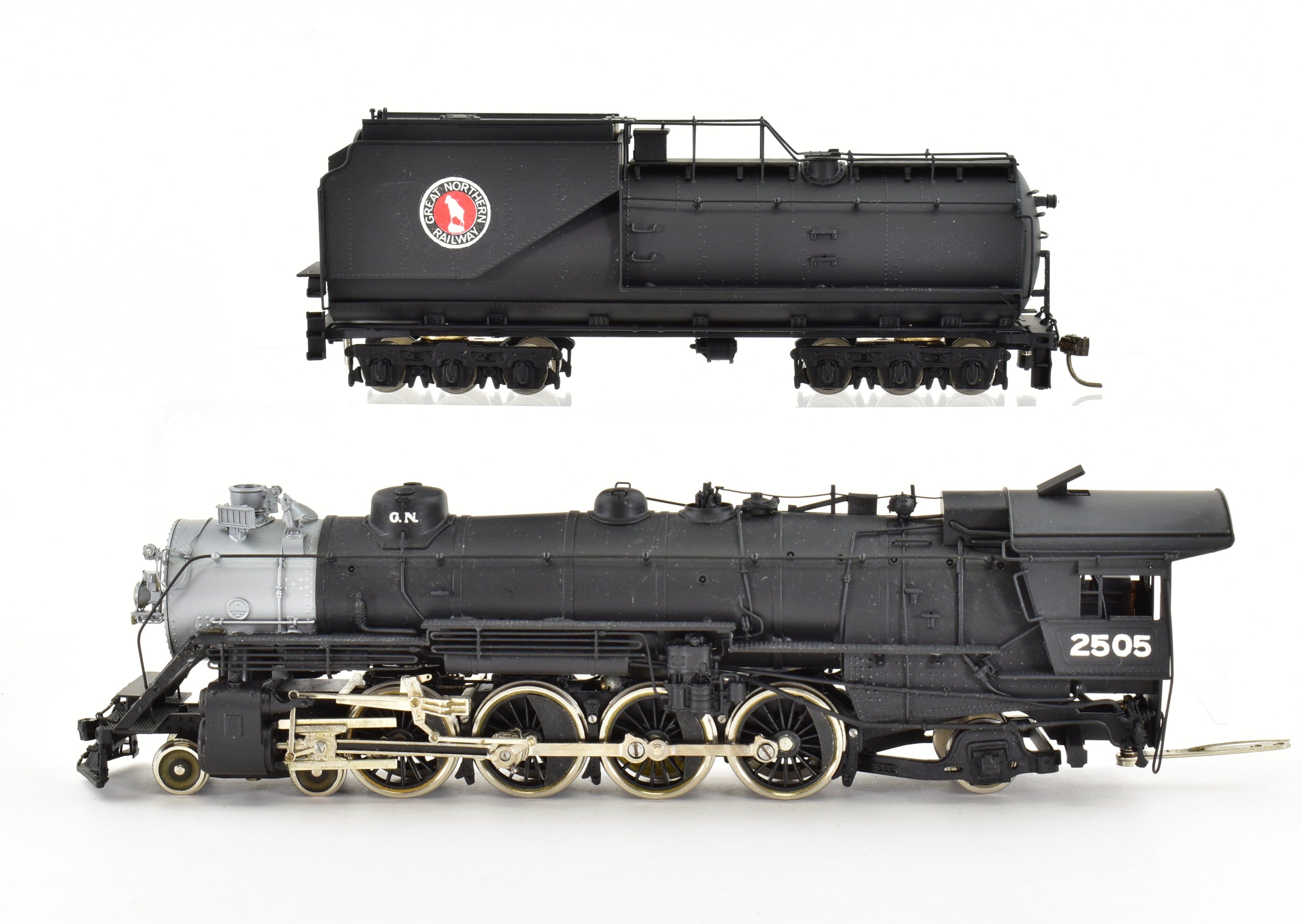 HO Scale Brass PFM - Tenshodo Great Northern 4-8-2 Class P-2 Factory Painted Can Motor Locomotive
