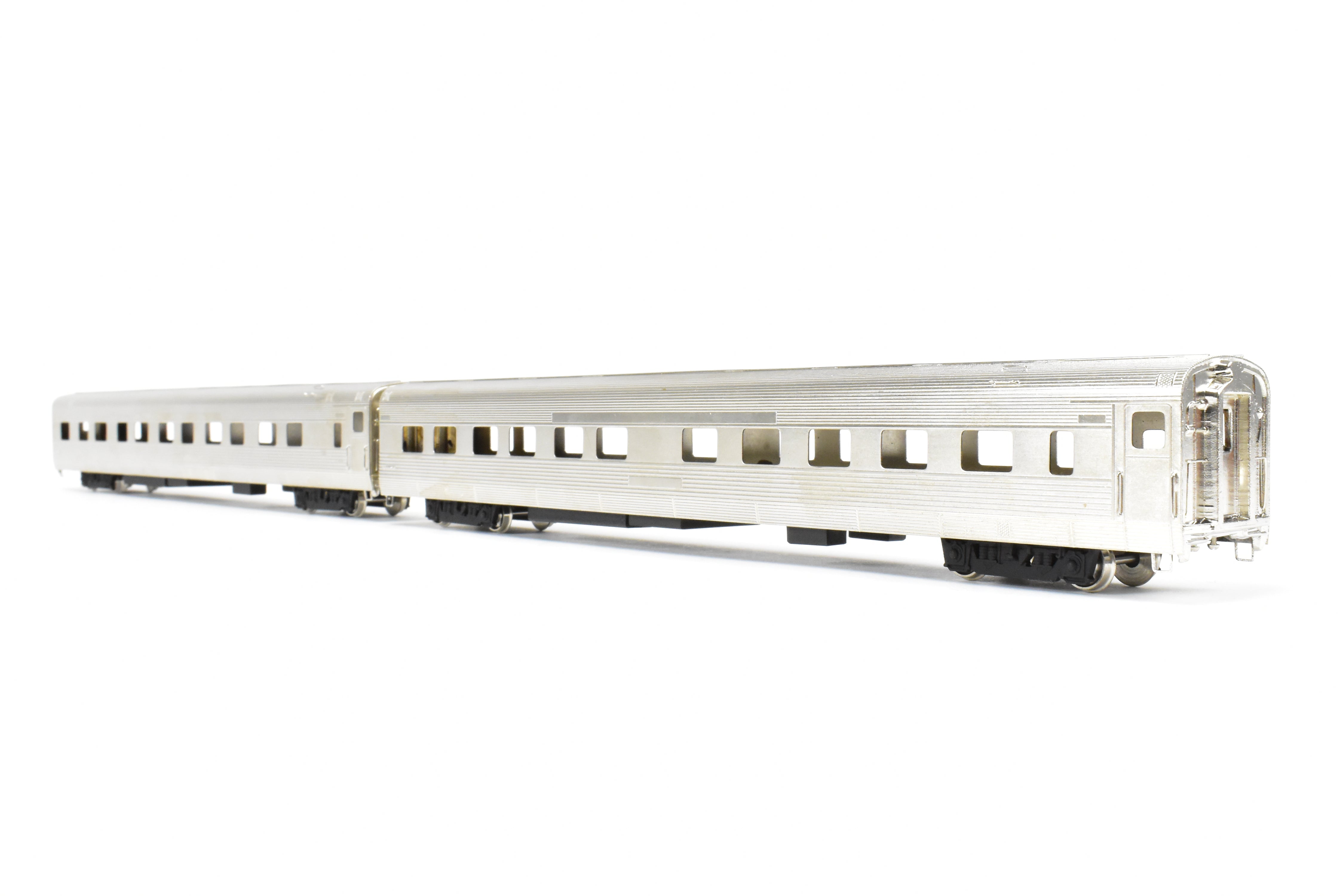HO Scale Brass NPP Nickel - Plated California Zephyr Pullman Roomette Sleeper Set