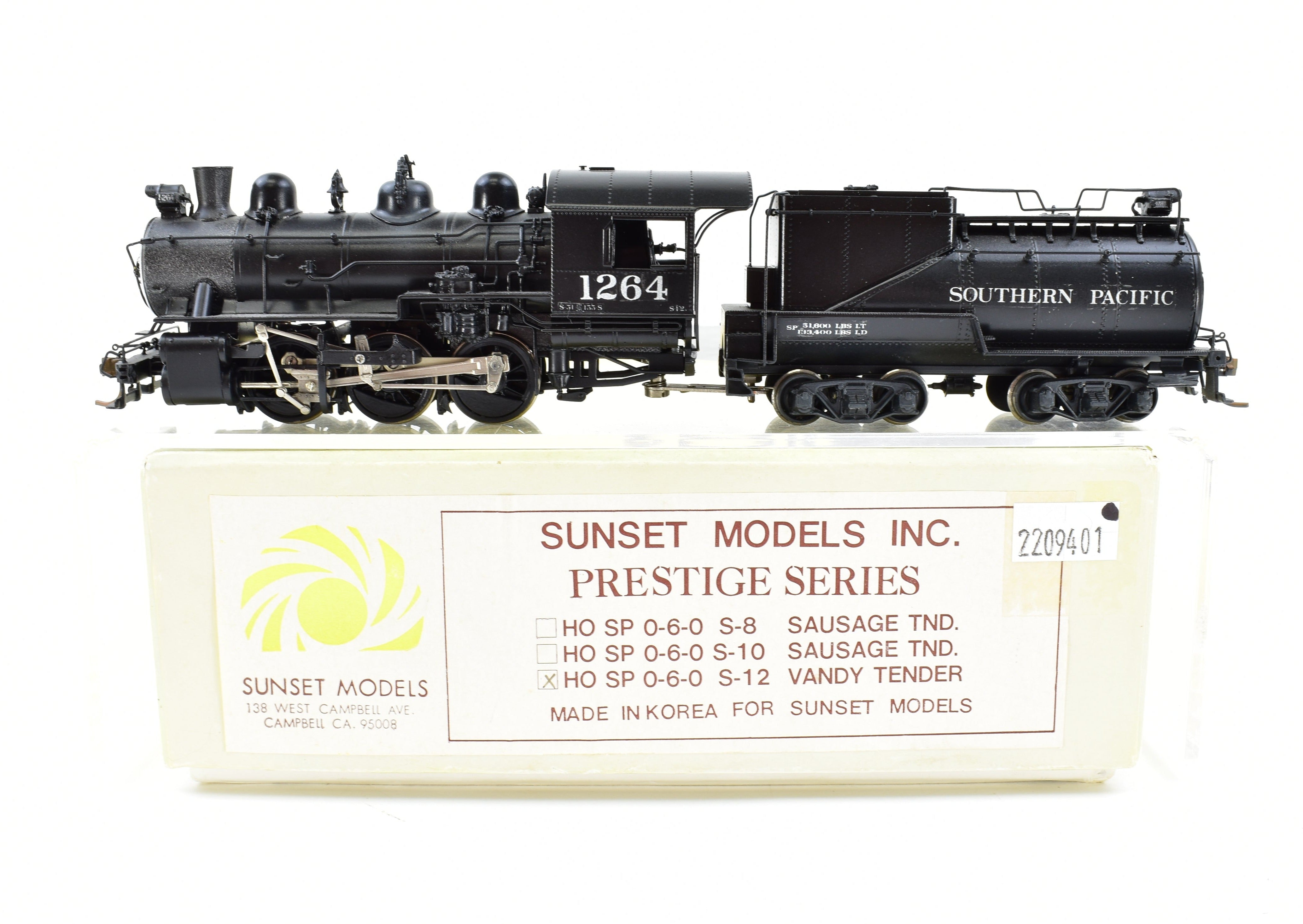 HO Brass Sunset Models Prestige SP Southern Pacific S - 12 0 - 6 - 0 Custom Painted Switcher