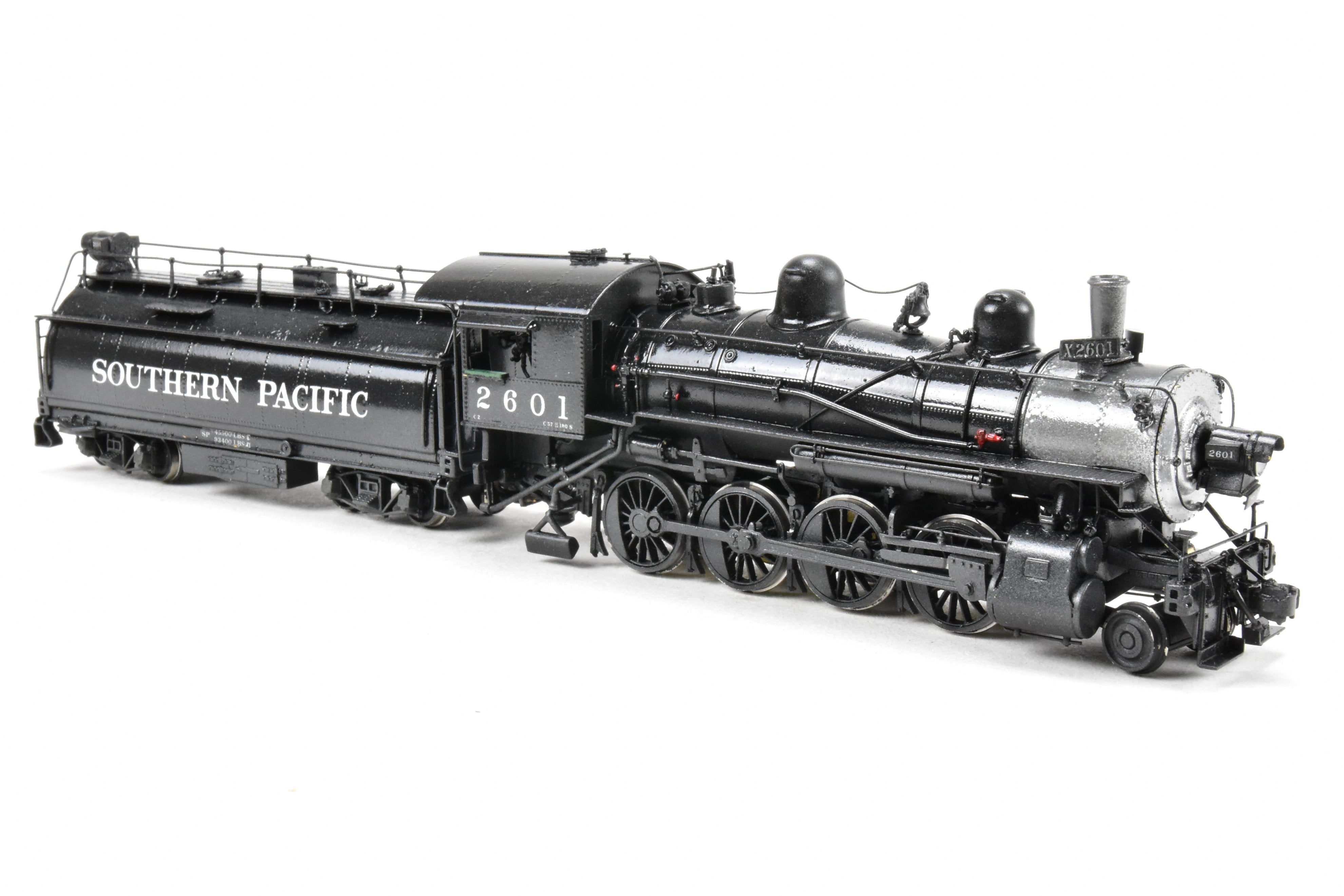 HO Scale Brass Model Train - Southern Pacific Class C - 2 2 - 8 - 0 Oriental Limited with Tsunami DCC and Sound System, Cab Number 2601