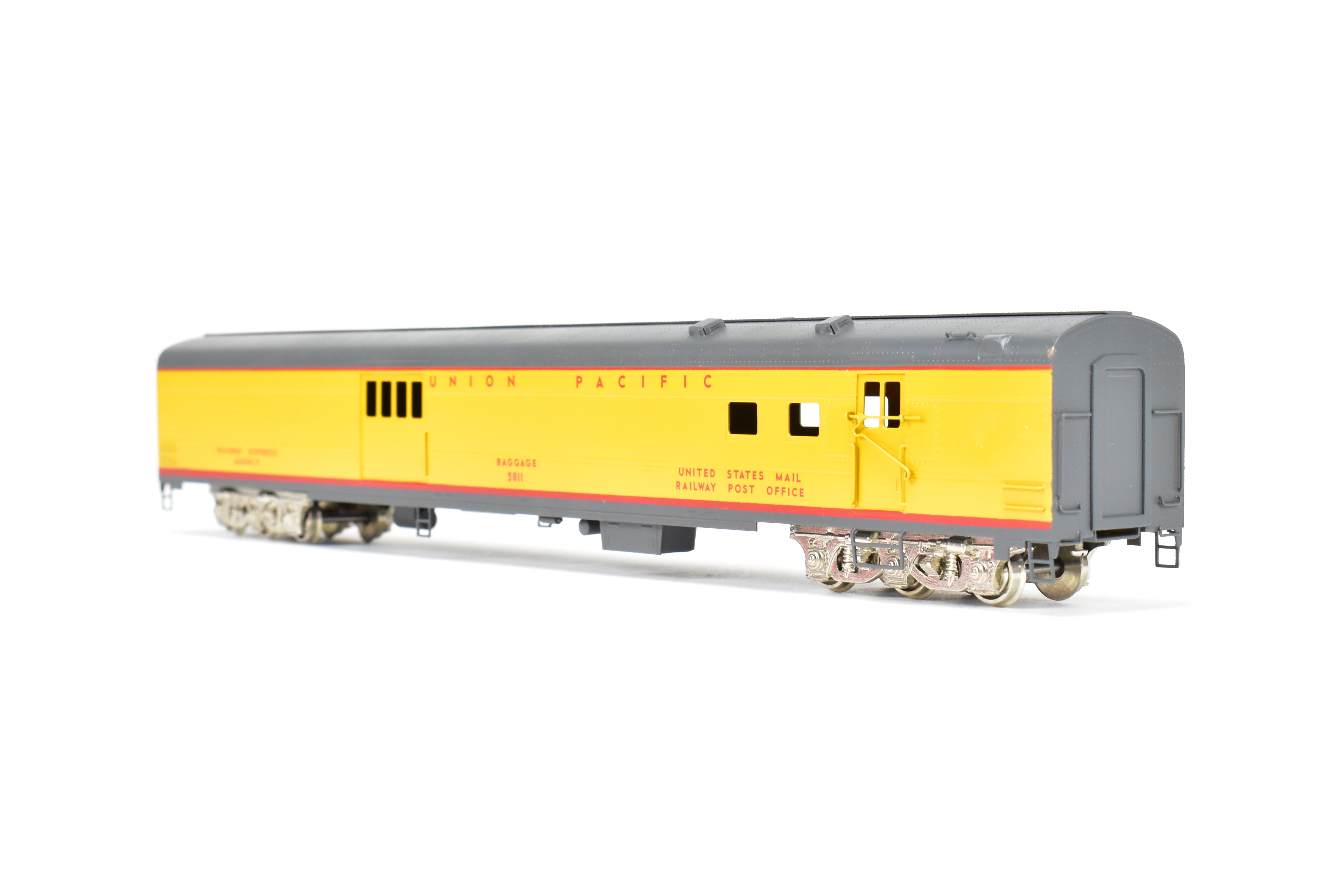 High - Quality HO Scale Brass Baggage RPO CP Model of Union Pacific ACF 1949 #5811 by S. Soho & Co.