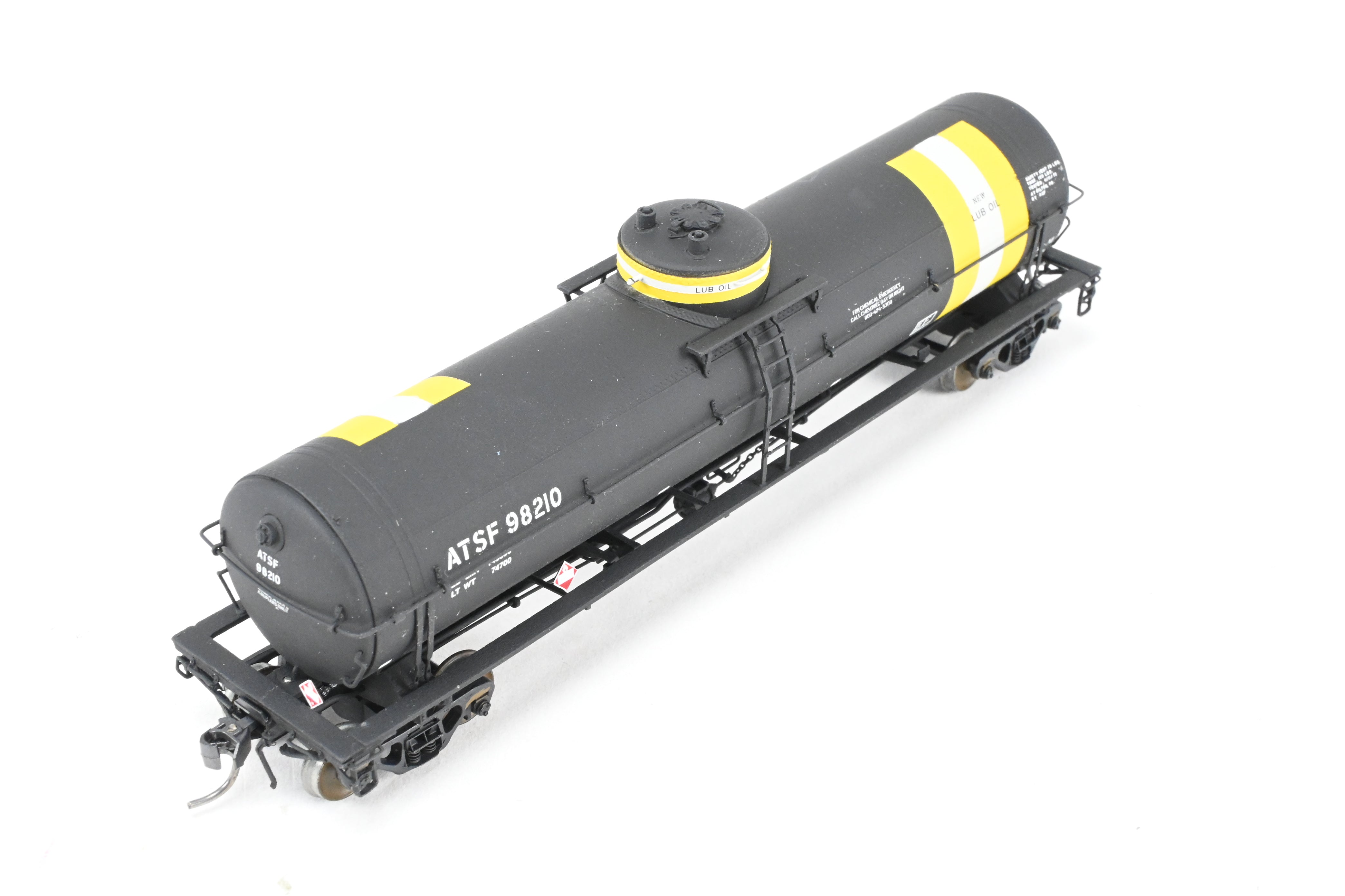 High - Quality HO Scale Brass Pecos River Brass ATSF - Santa Fe Tk - M Tank Car with CP Number 98210